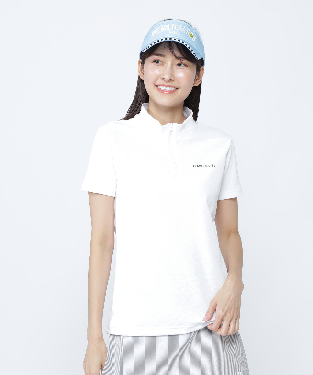 ポップコーンカノコ×メッシュ半袖ハイネックカットソー