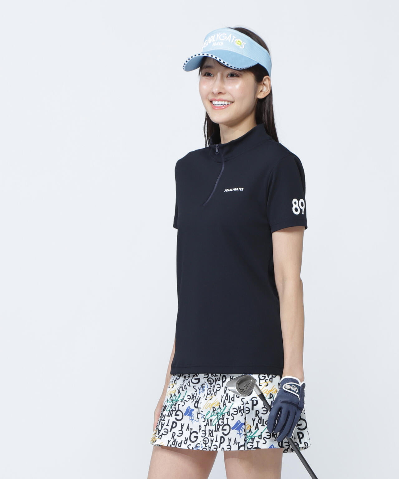 ポップコーンカノコ×メッシュ半袖ハイネックカットソー