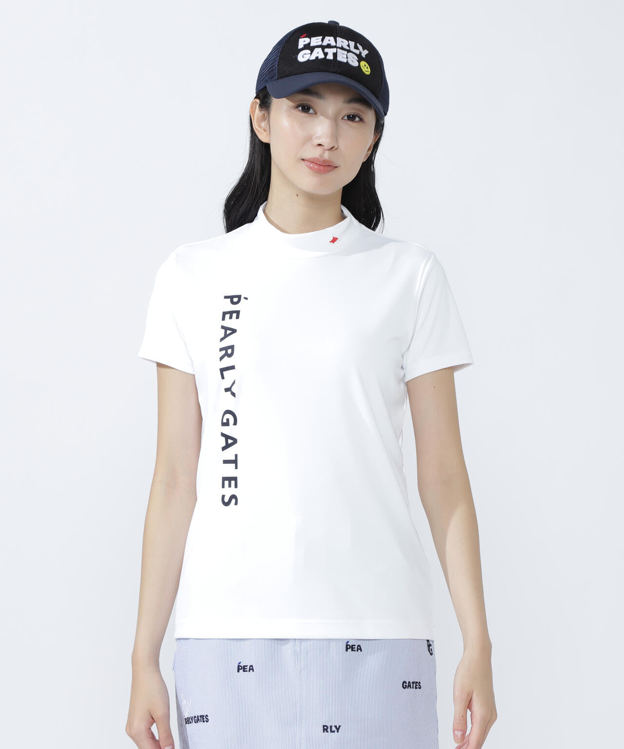 ルークールスムース半袖モックネックカットソー