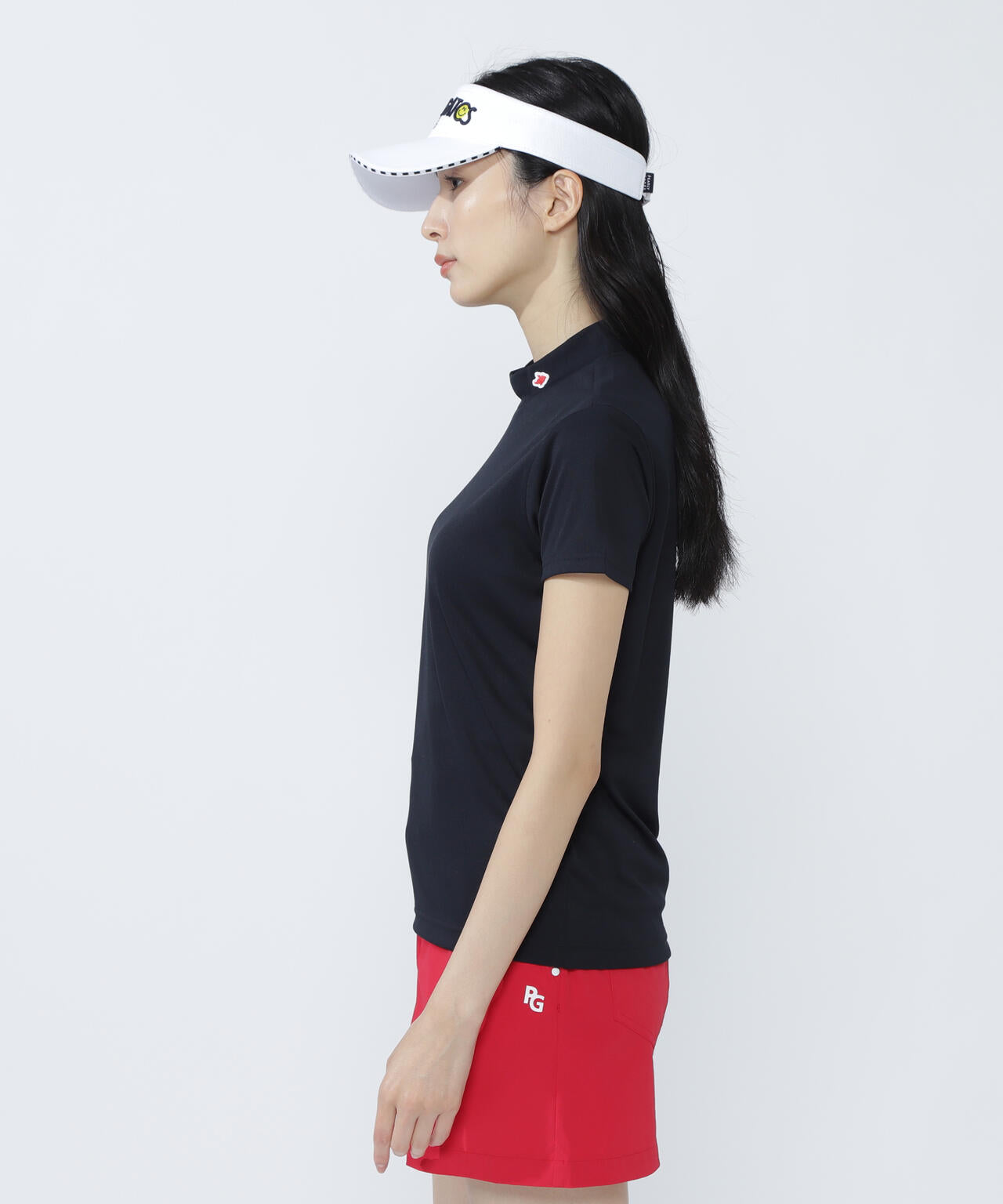 ルークールスムース半袖モックネックカットソー