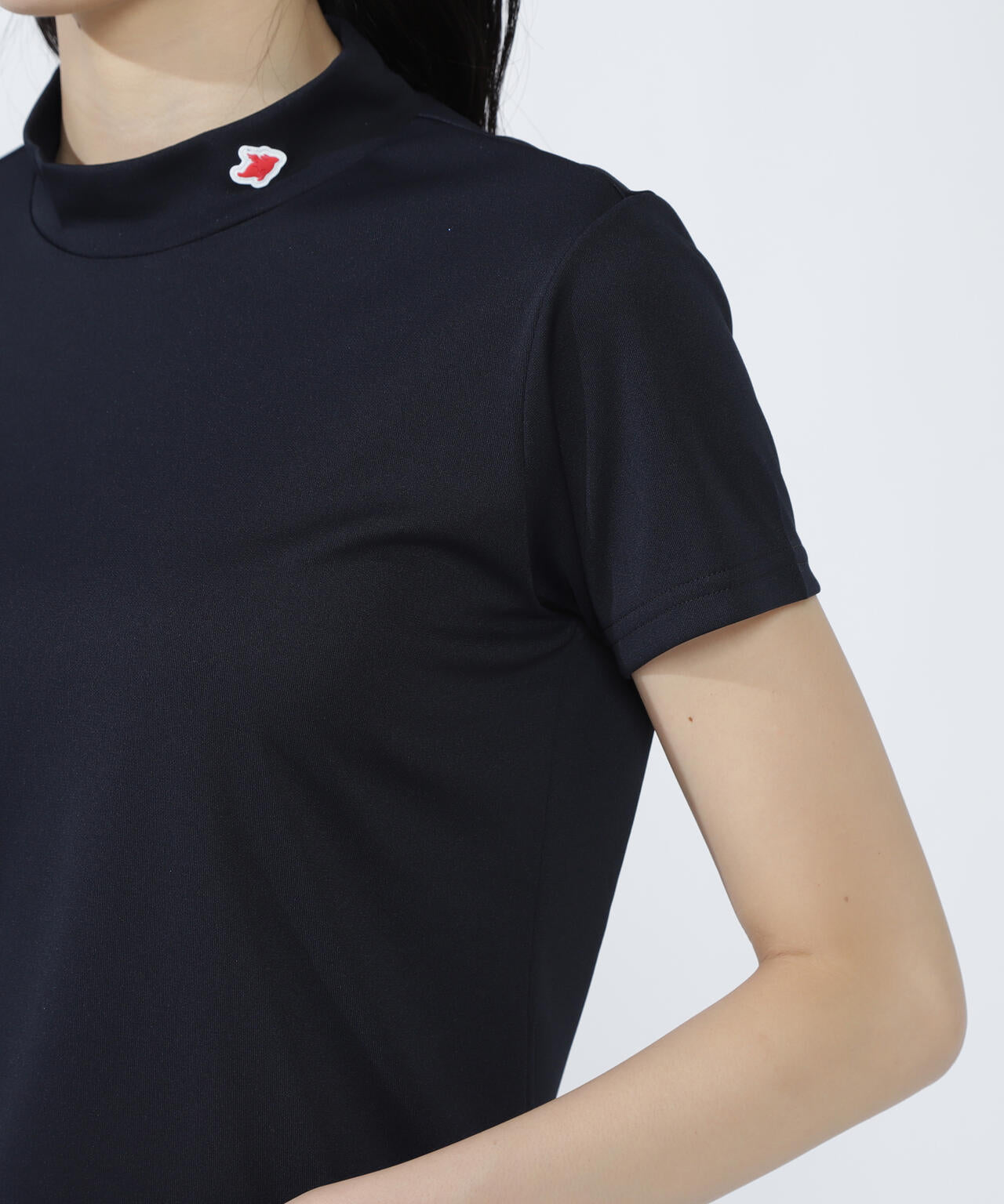 ルークールスムース半袖モックネックカットソー