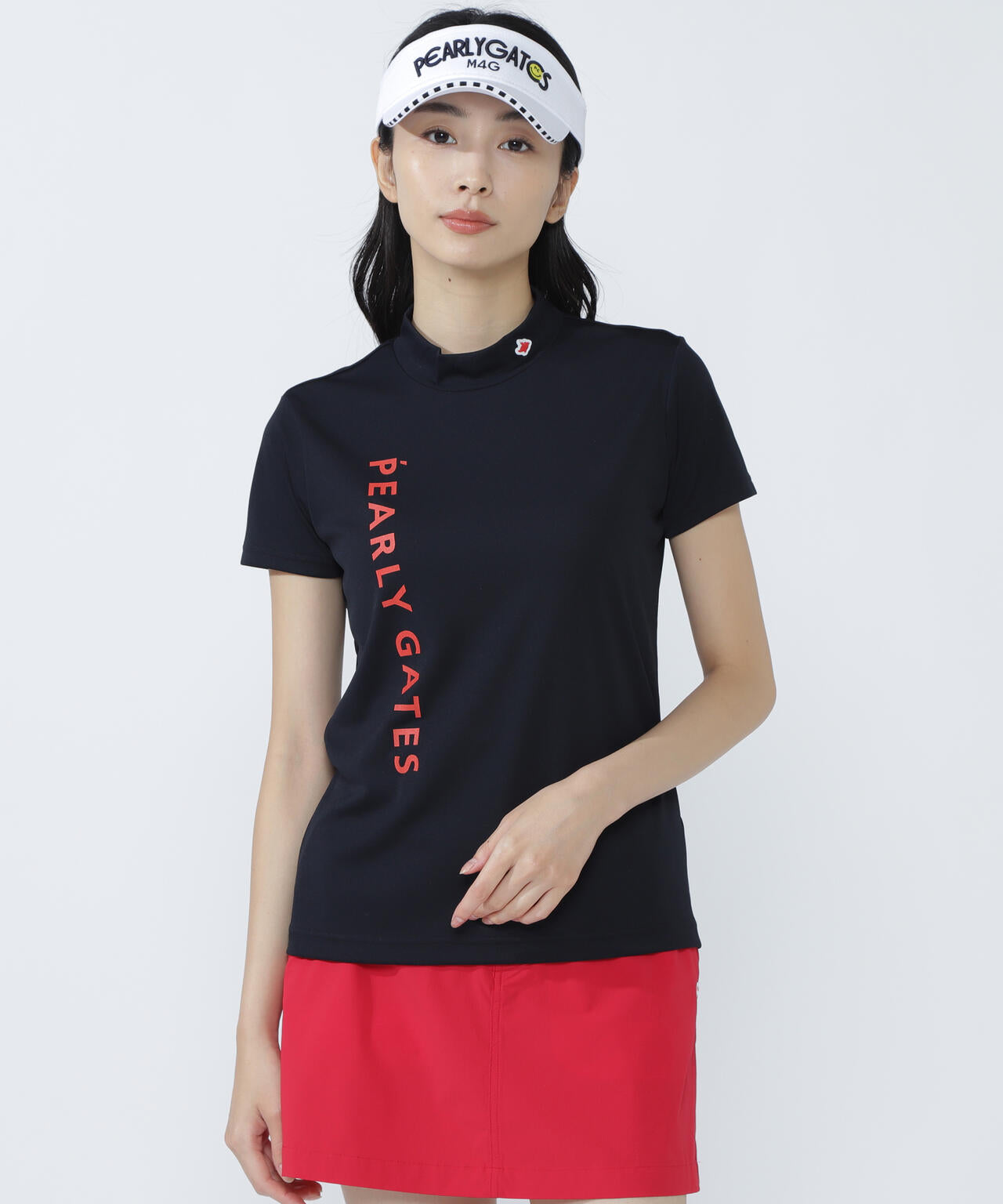 ルークールスムース半袖モックネックカットソー