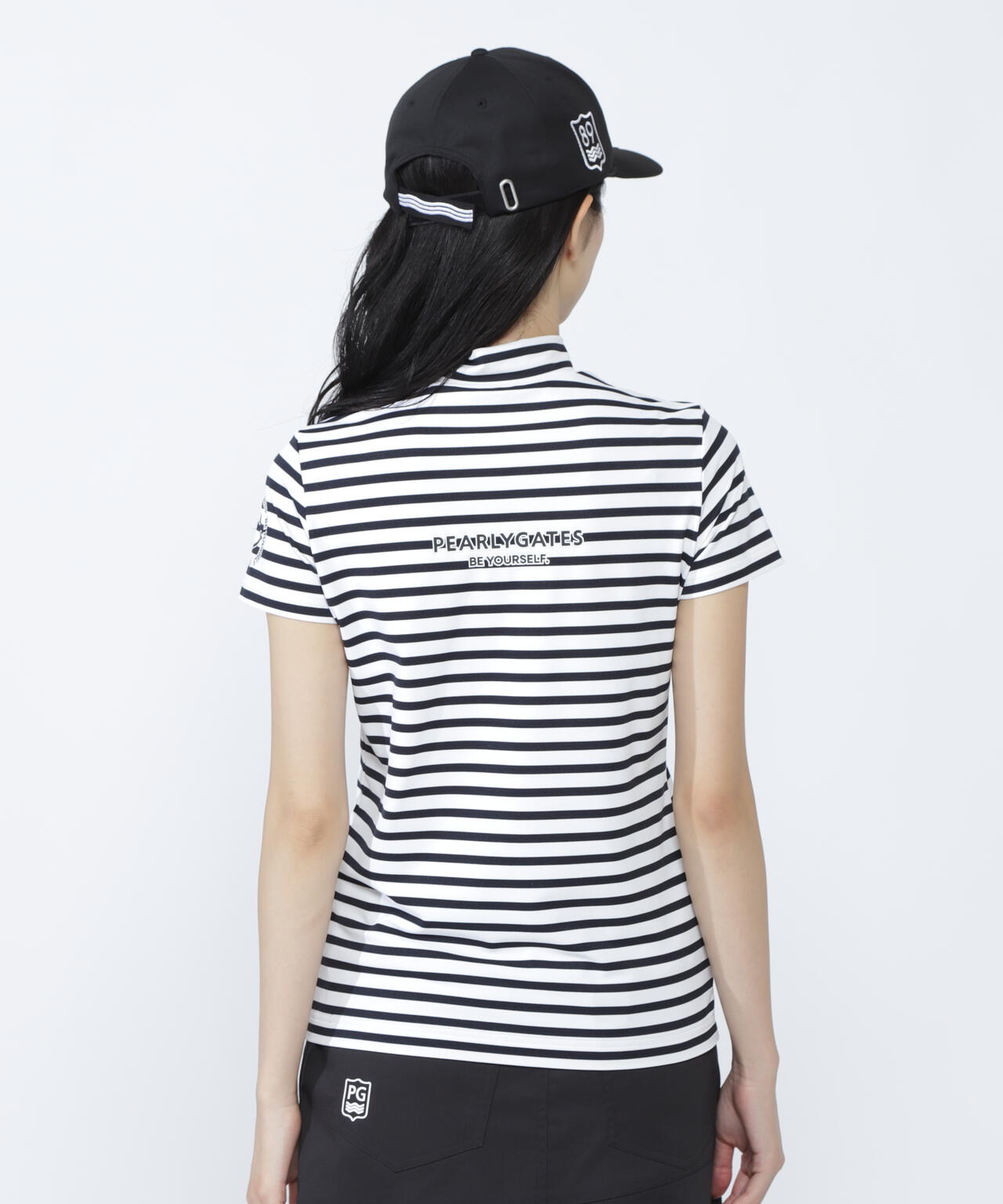 PG is PG ベアカノコ半袖ハイネックカットソー <ボーダー柄>