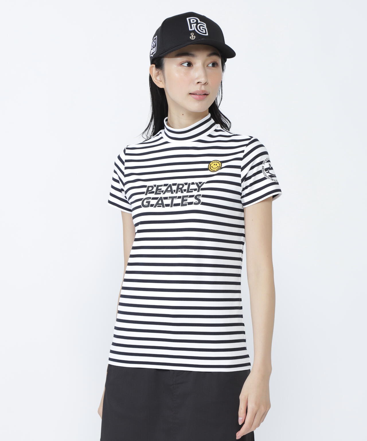 PG is PG ベアカノコ半袖ハイネックカットソー <ボーダー柄>