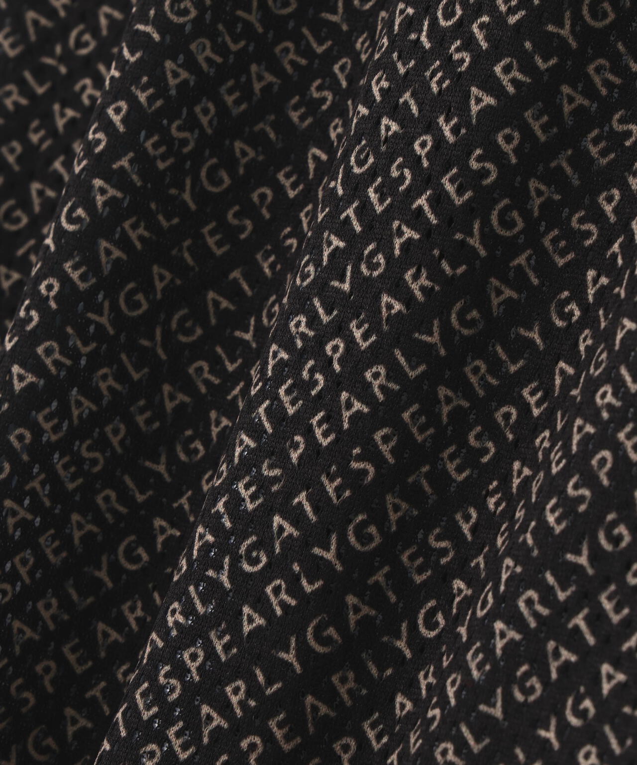 KAZEメッシュ半袖ハイネックカットソー <ロゴバイヤスボーダー柄>