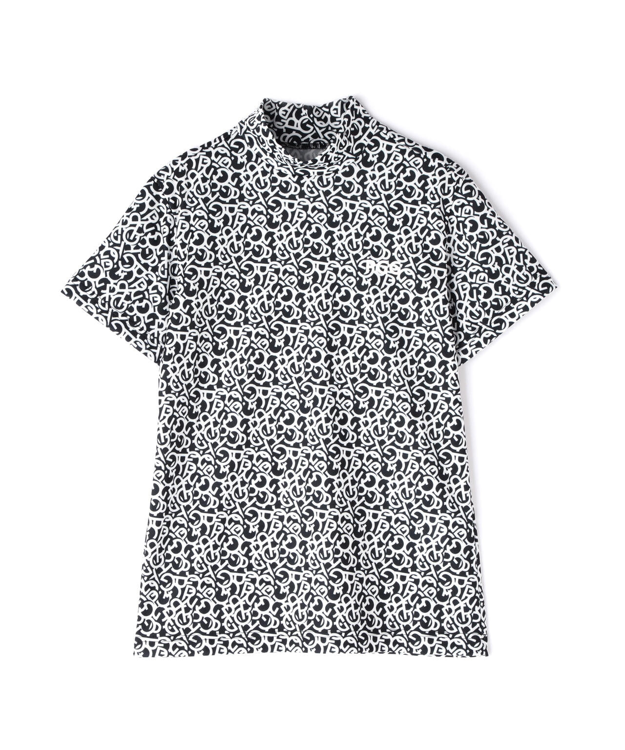 【PGG】【直営店舗&公式オンライン限定】エプシロンダブルメッシュ半袖ハイネックカットソー<ロゴ総柄> (LADIES)