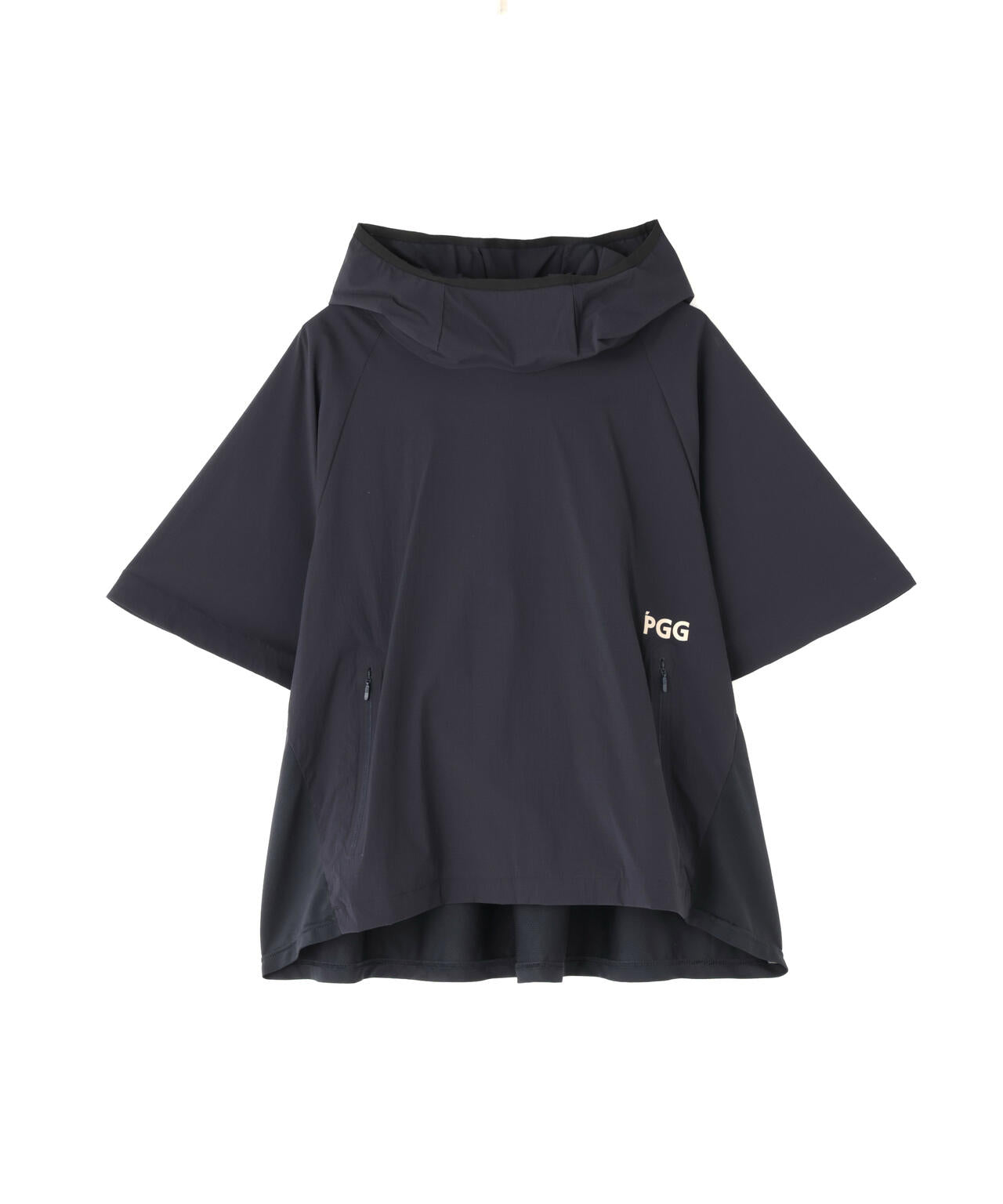 【PGG】【直営店舗&公式オンライン限定】Nyストレッチリップストップ半袖フーディプルオーバー (LADIES)