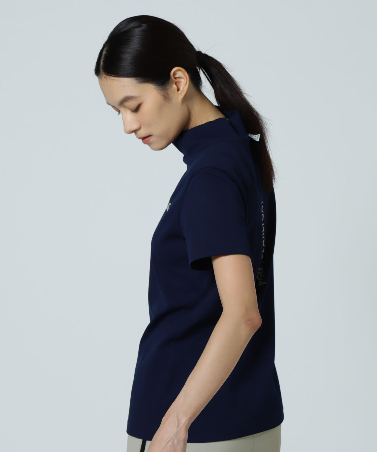 【PGG】【直営店舗&公式オンライン限定】エプシロンダブルメッシュ半袖ハイネックカットソー (LADIES)