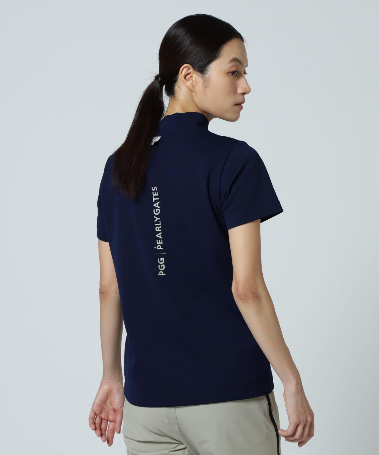 【PGG】【直営店舗&公式オンライン限定】エプシロンダブルメッシュ半袖ハイネックカットソー (LADIES)
