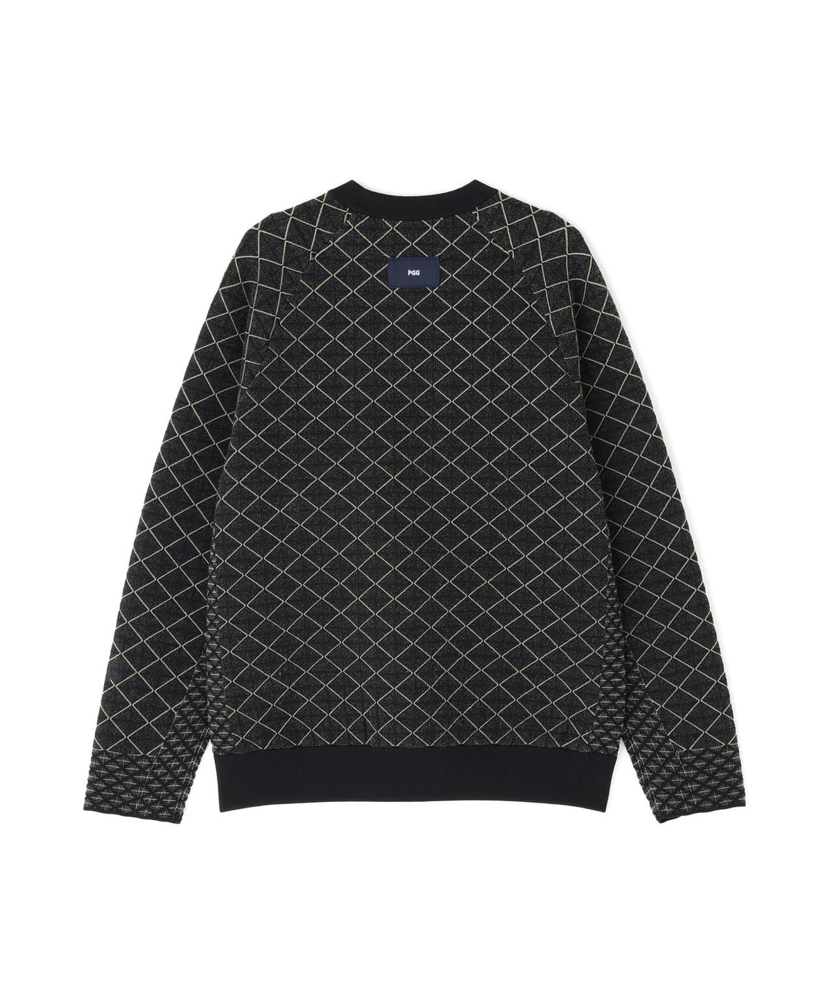 【PGG】【直営店舗&公式オンライン限定】地柄ポリエステルヤーンmm クルーネックニットプルオーバー (LADIES)