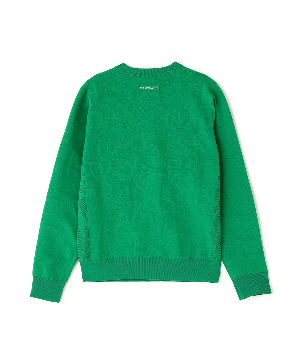 14Gクルーネックニットプルオーバー <ジャガードロゴ総柄>