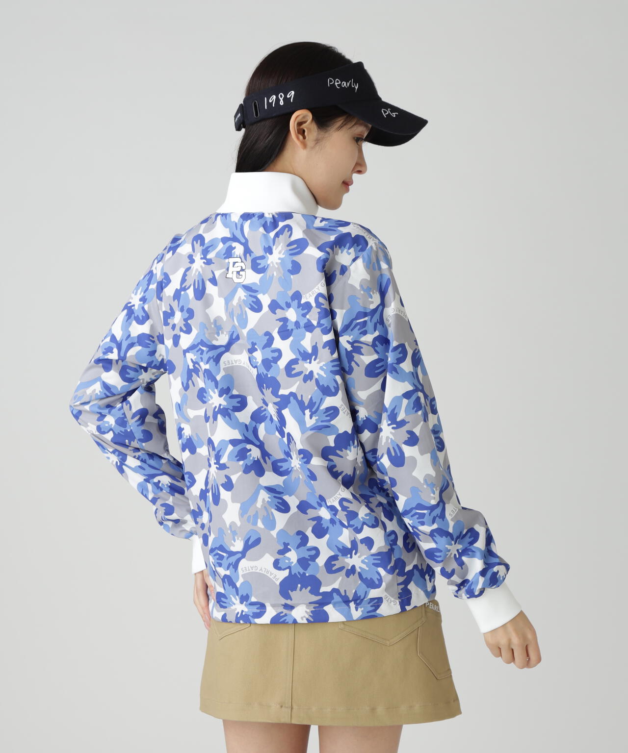 PGisPGNyリップ_タフレックス×サーモトロン中綿ツインブルゾン <ラフ花ロゴ小柄>