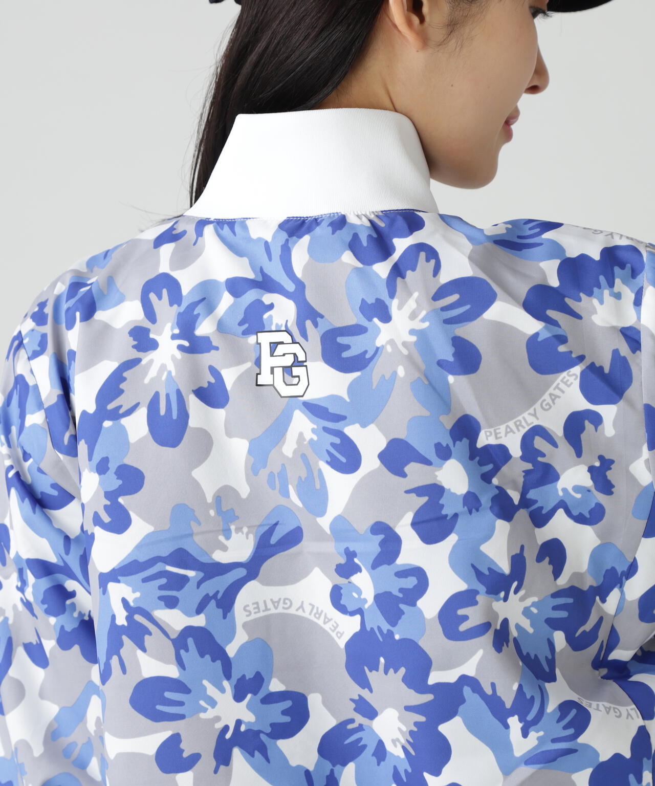 PGisPGNyリップ_タフレックス×サーモトロン中綿ツインブルゾン <ラフ花ロゴ小柄>