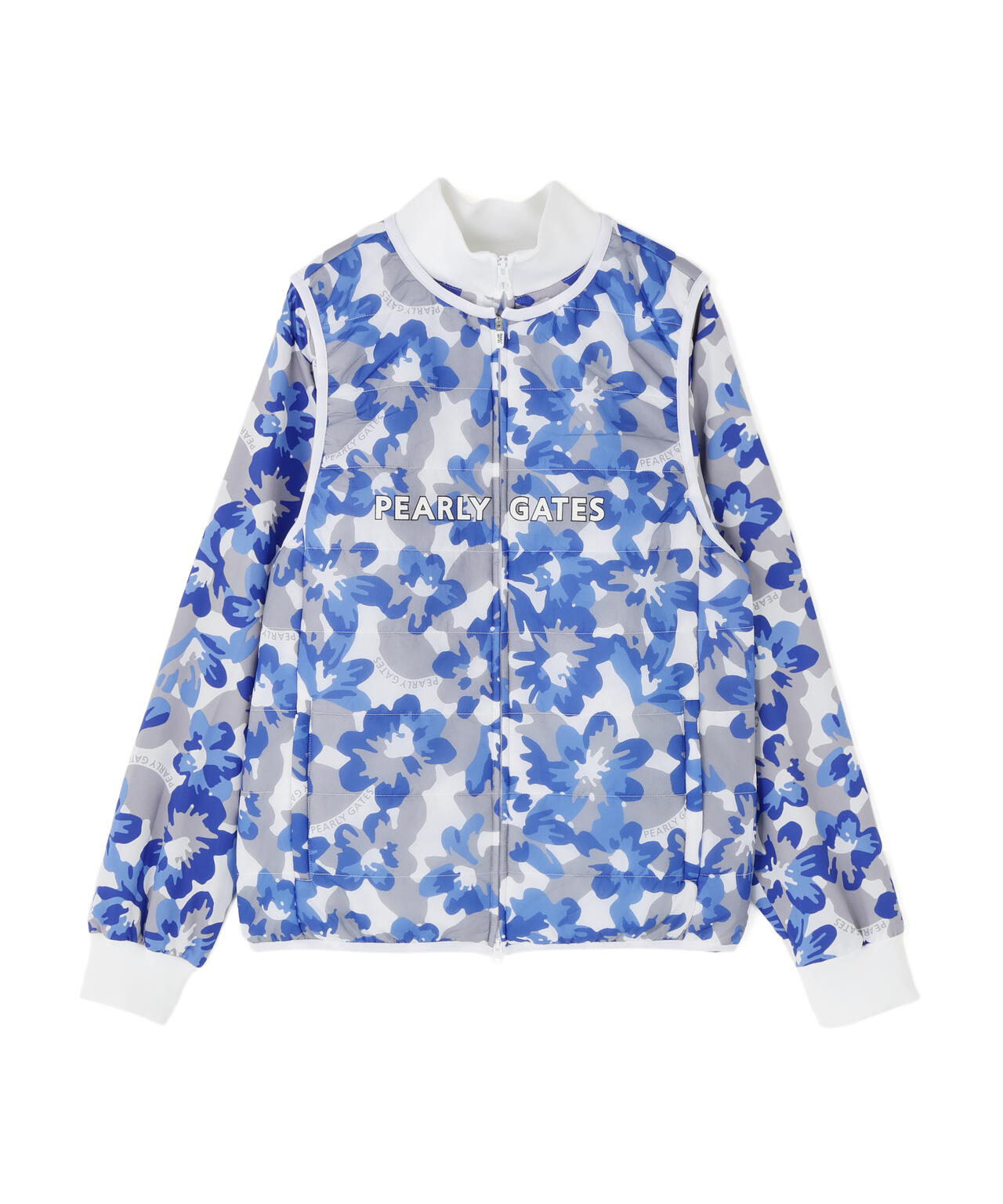 PGisPGNyリップ_タフレックス×サーモトロン中綿ツインブルゾン <ラフ花ロゴ小柄>