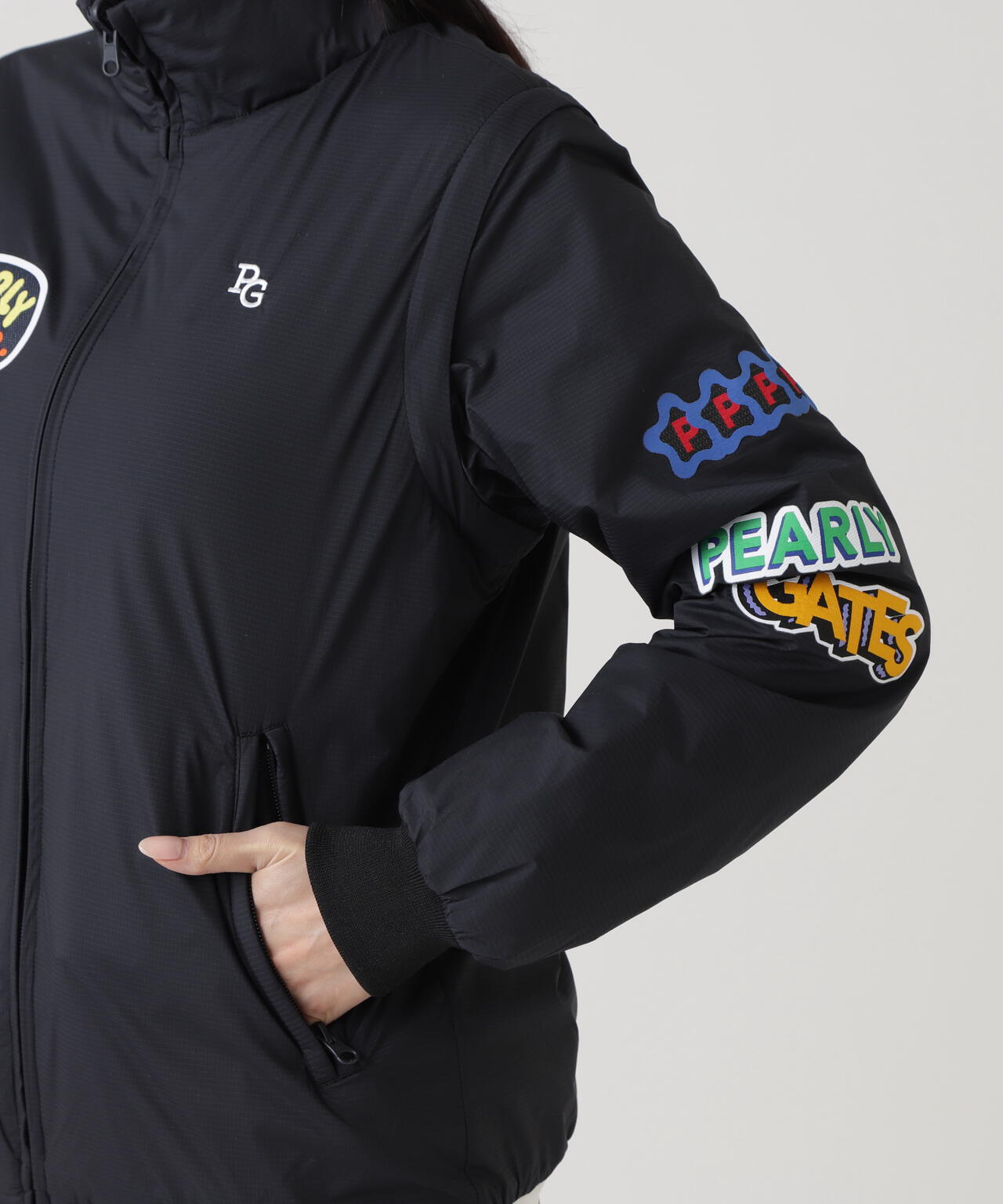 Nyストレッチリップストップ×超カルイシ中綿リバーシブルスタンドブルゾン