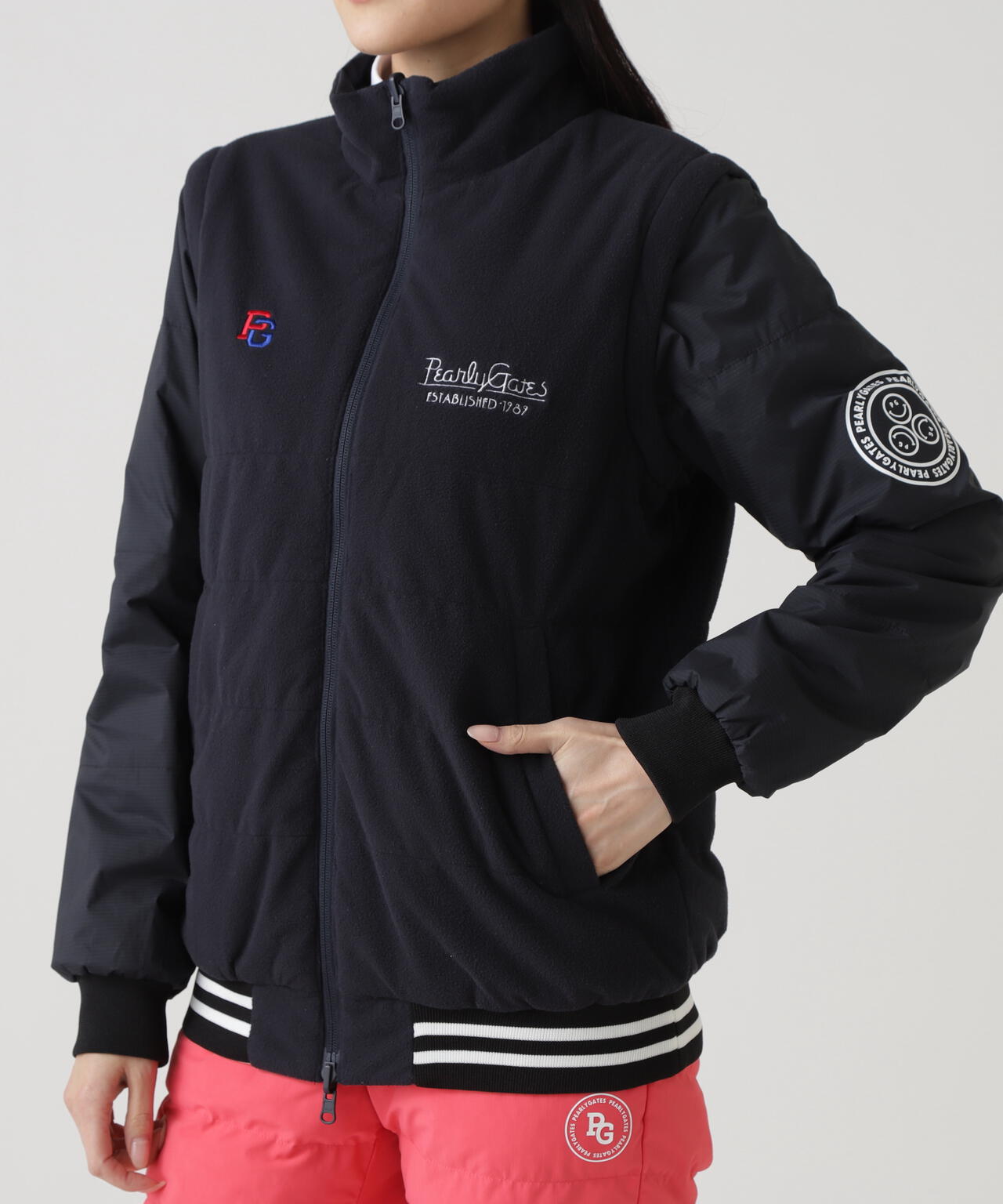 Nyストレッチリップストップ×超カルイシ中綿リバーシブルスタンドブルゾン