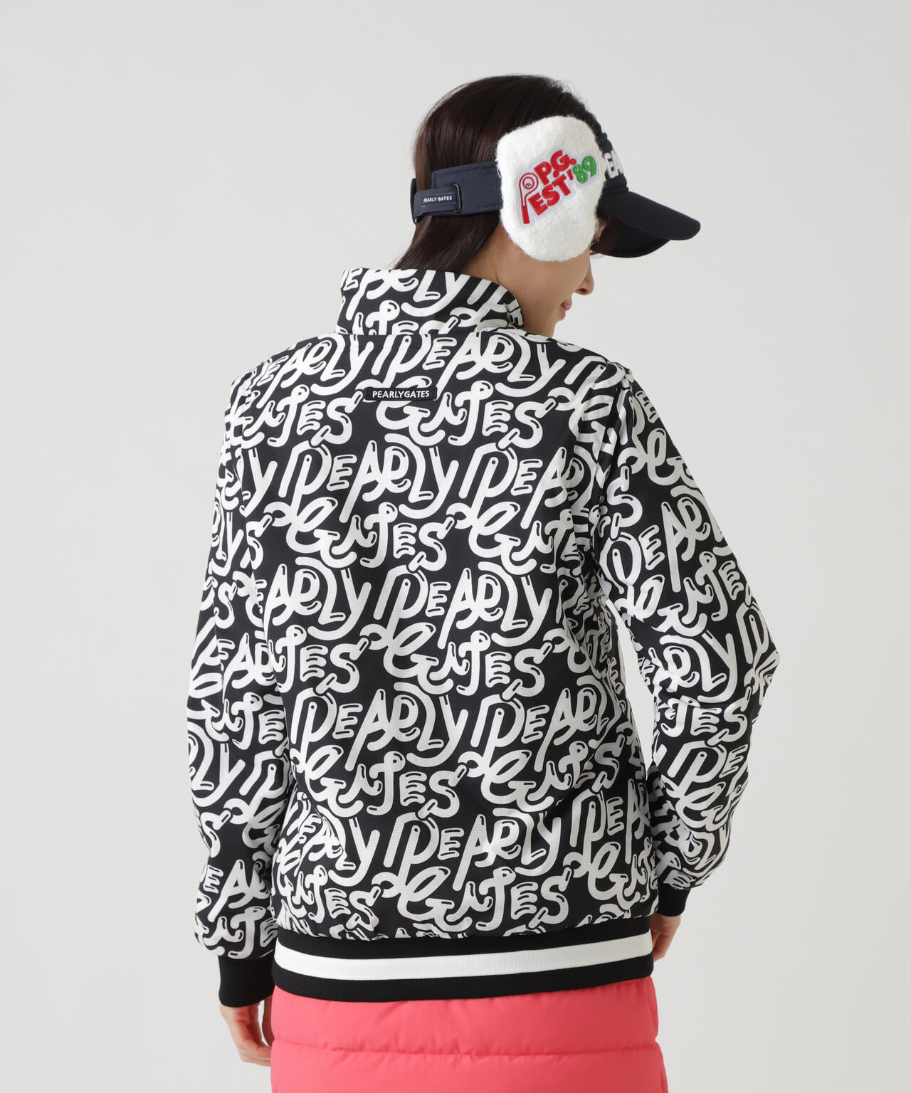 Nyストレッチリップストップ×超KARUISHI中綿リバーシブルスタンドブルゾン <ぷにぷにロゴ柄>