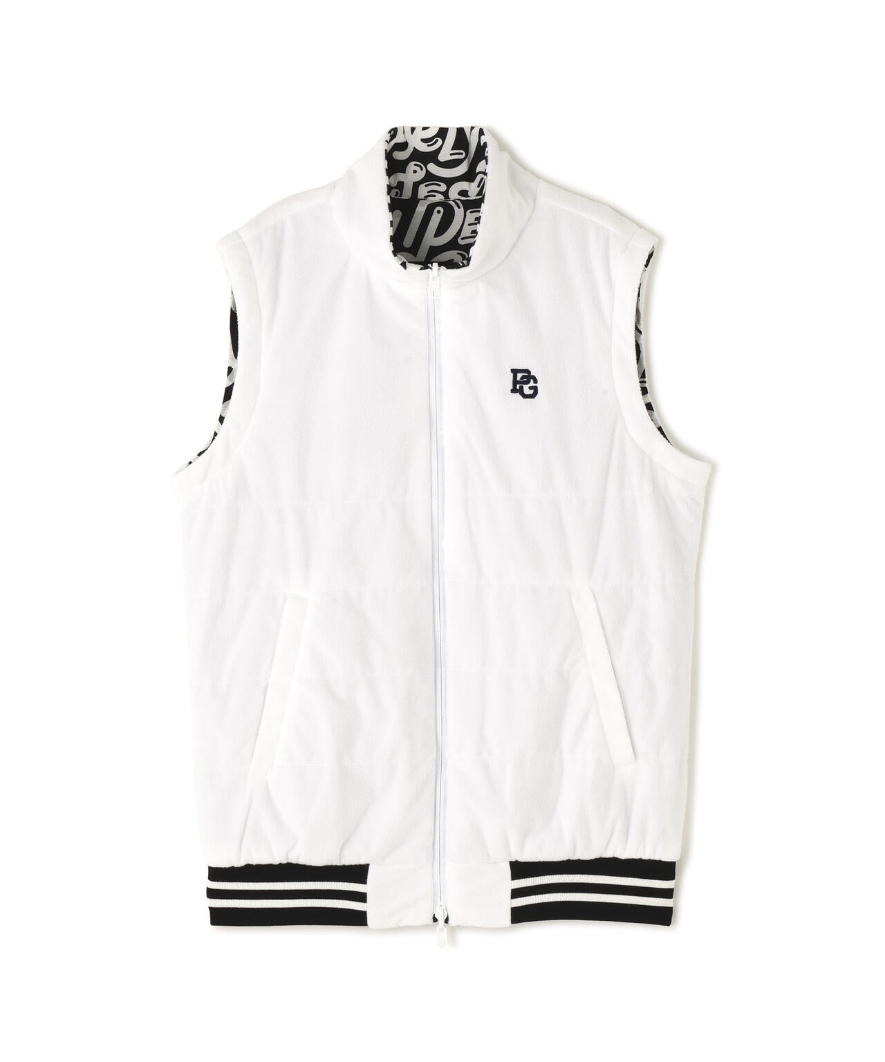 Nyストレッチリップストップ×超KARUISHI中綿リバーシブルスタンドブルゾン <ぷにぷにロゴ柄>