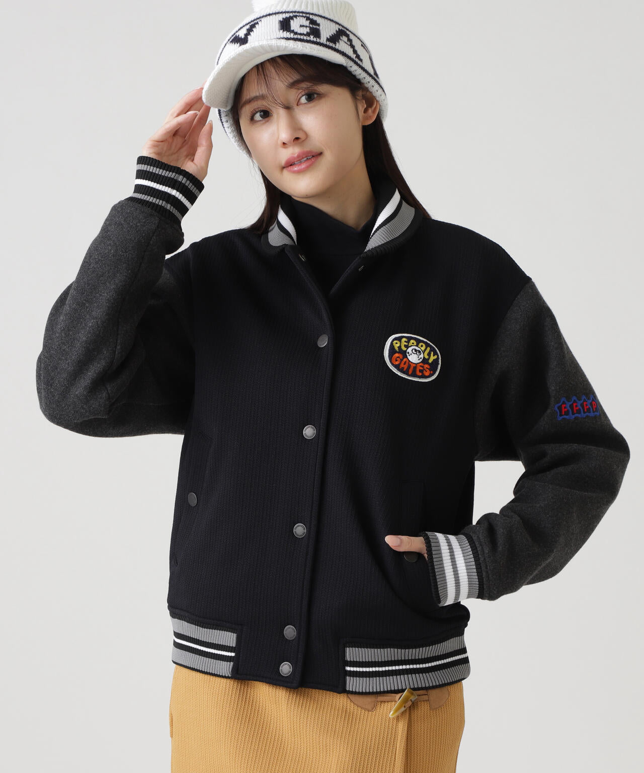 PeストレッチヘリンボーンJQ裏起毛 | PEARLY GATES（パーリー