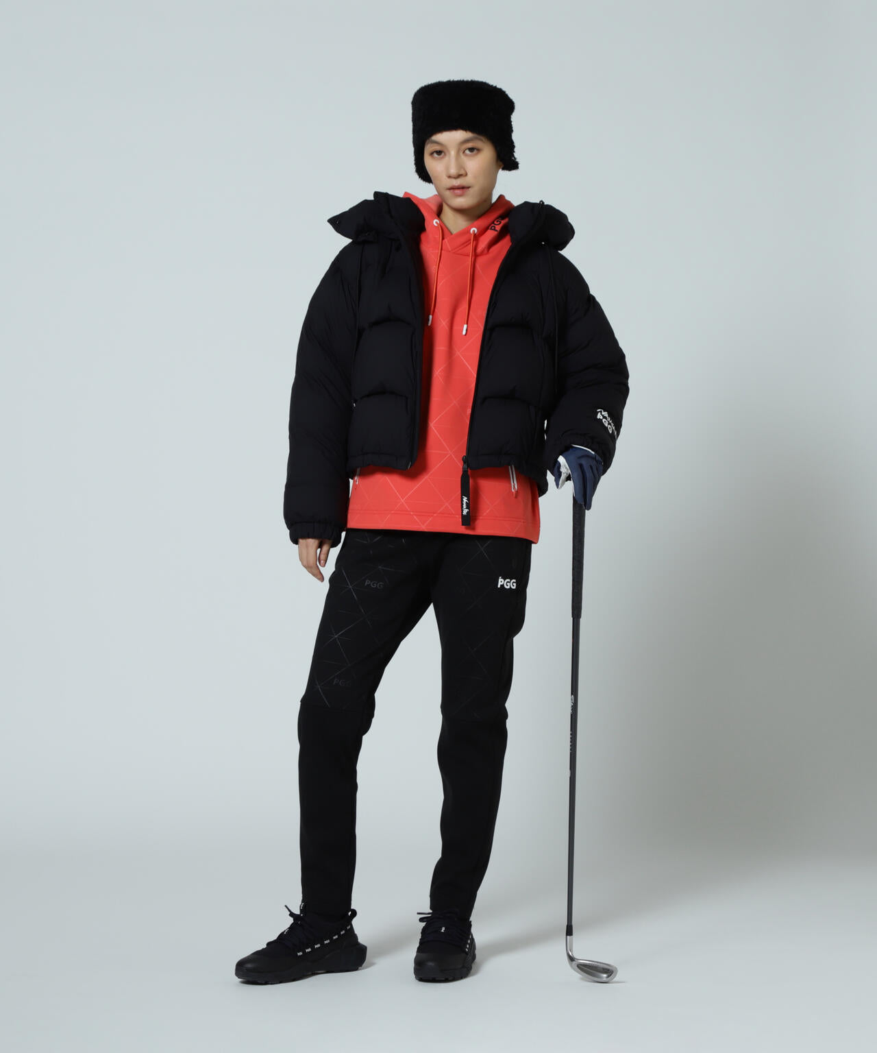 【PGG】【直営店舗&公式オンライン限定】NANGA×PGG Nyメカニカルストレッチダウンフーディブルゾン (LADIES)