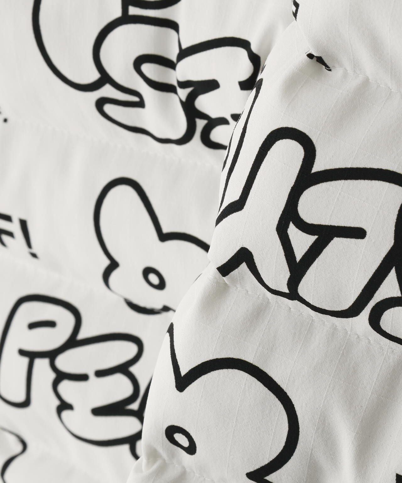 NyストレッチBIGリップストップ中綿フーディブルゾン <ストリート花柄>