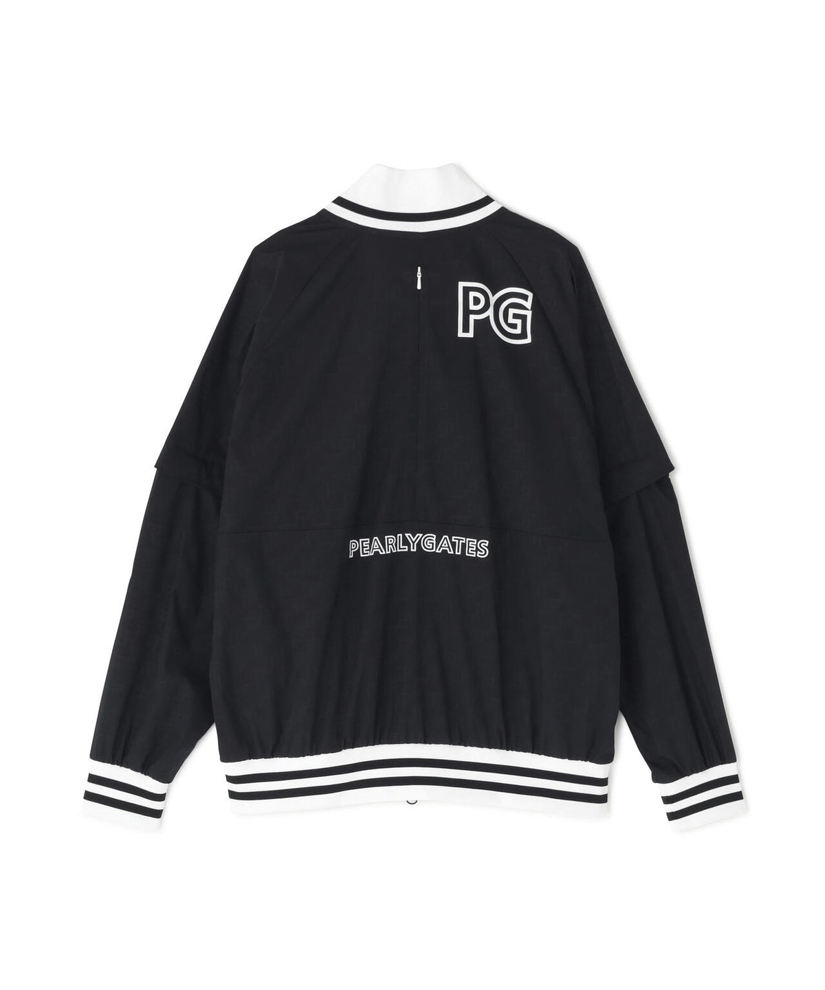 【PG is PG】 ロゴジャガードポリエステルタフタジップアップブルゾン