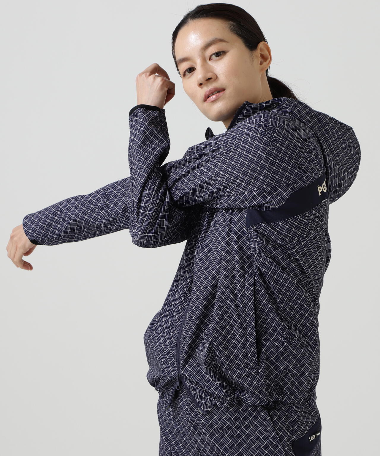 【PGG】【直営店舗&公式オンライン限定】イントレチャートTEXBRIDトリコットフルジップフーディブルゾン (LADIES)