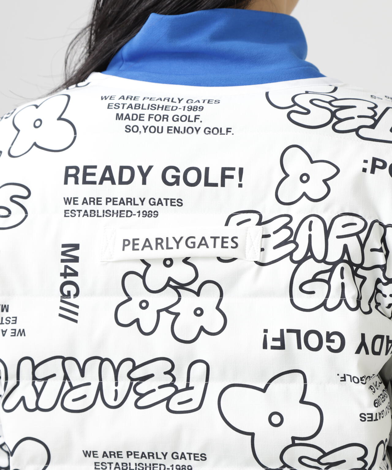 NyストレッチBIGリップストップ中綿2WAYスニードジャック <ロゴ×花柄>