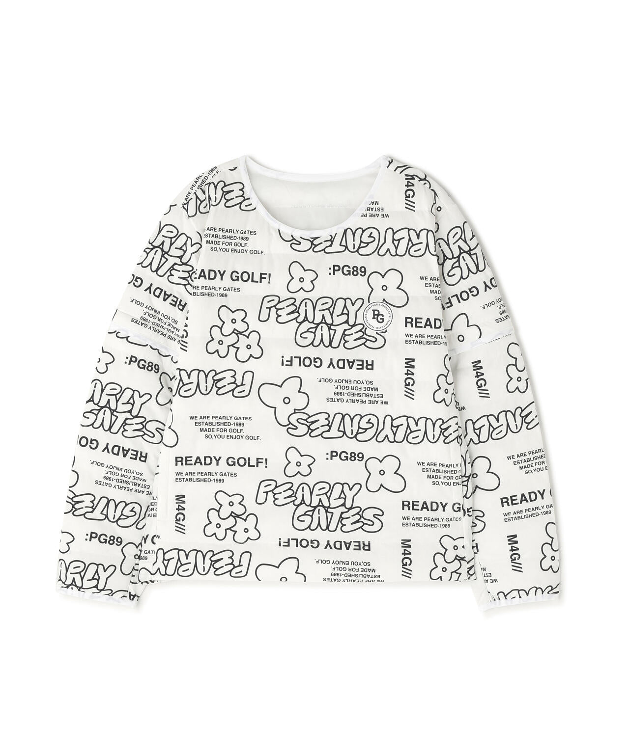 NyストレッチBIGリップストップ中綿2WAYスニードジャック <ロゴ×花柄>