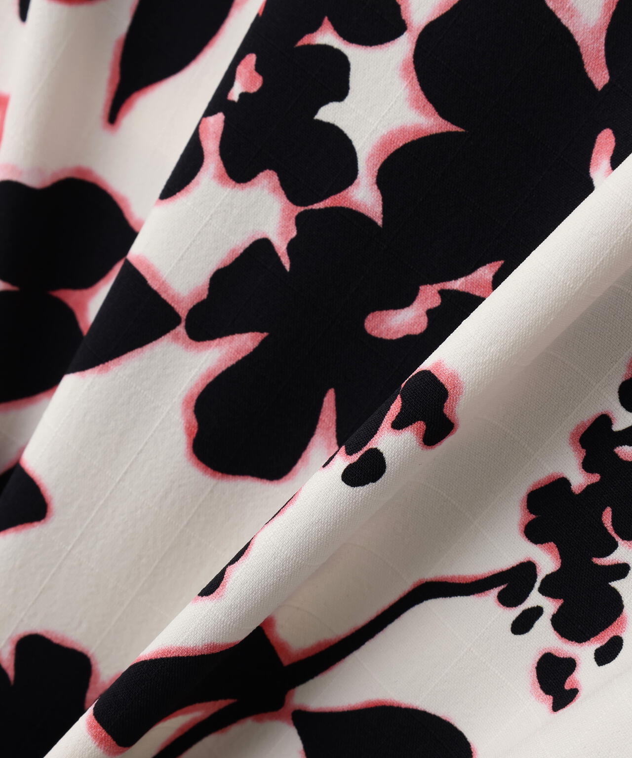 NyストレッチBIGリップストップ中綿オーバーオール <ロゴ×花柄>