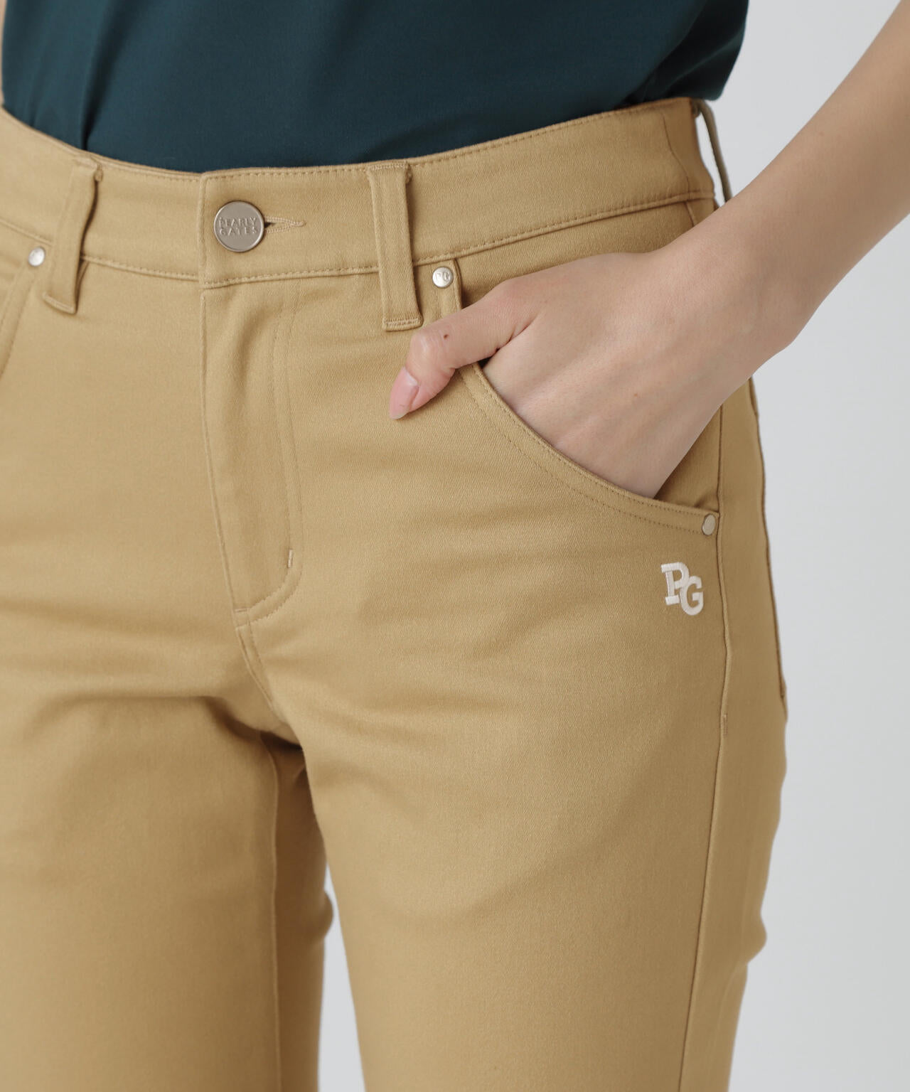 ストレッチサテン表スエードピーチパンツ