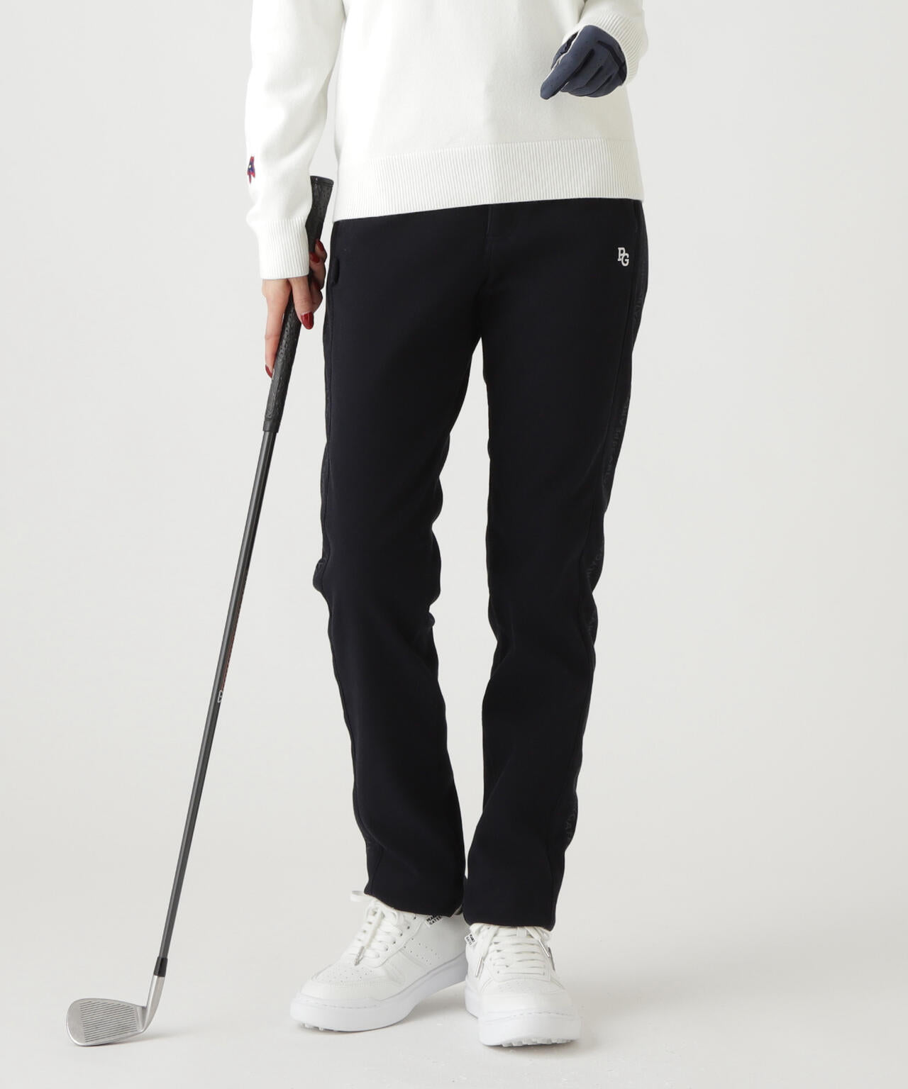 C/Peストレッチカルゼ裏地付きパンツ