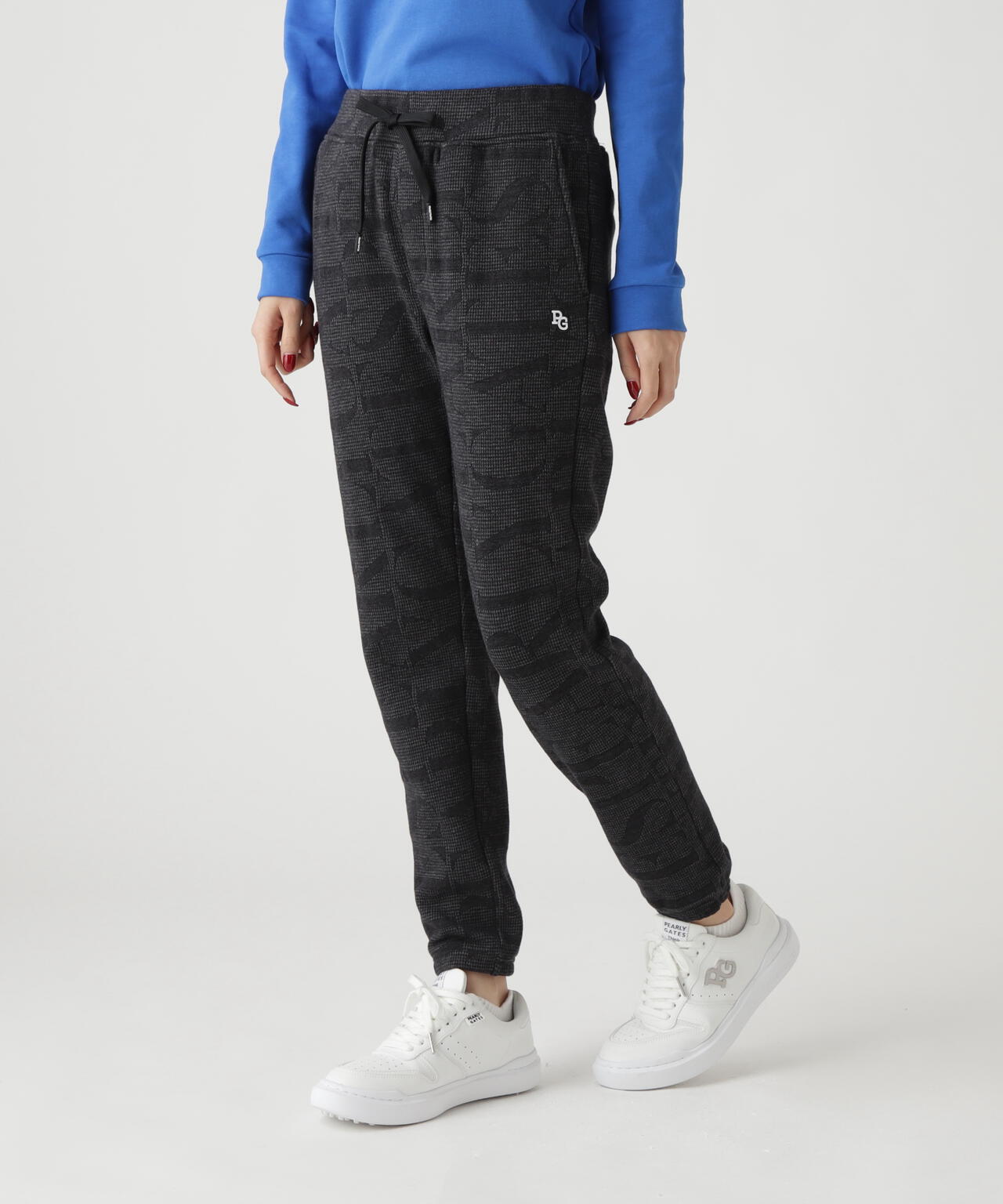 裏毛ストレッチロゴジャガードフルジップフーディジャケット