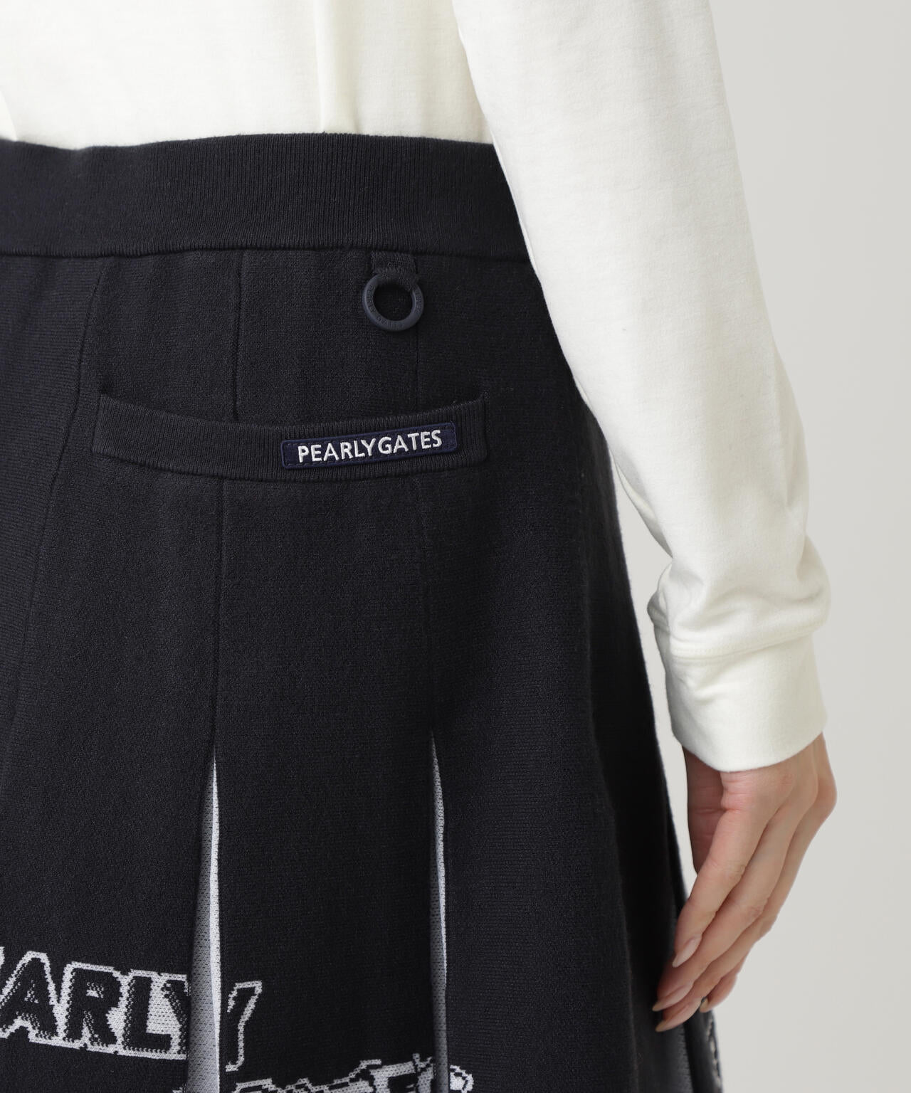 14GダブルJQ×ワッペン風ニットプリーツスカート