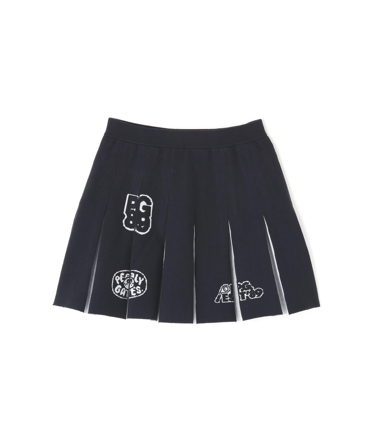 14GダブルJQ×ワッペン風ニットプリーツスカート