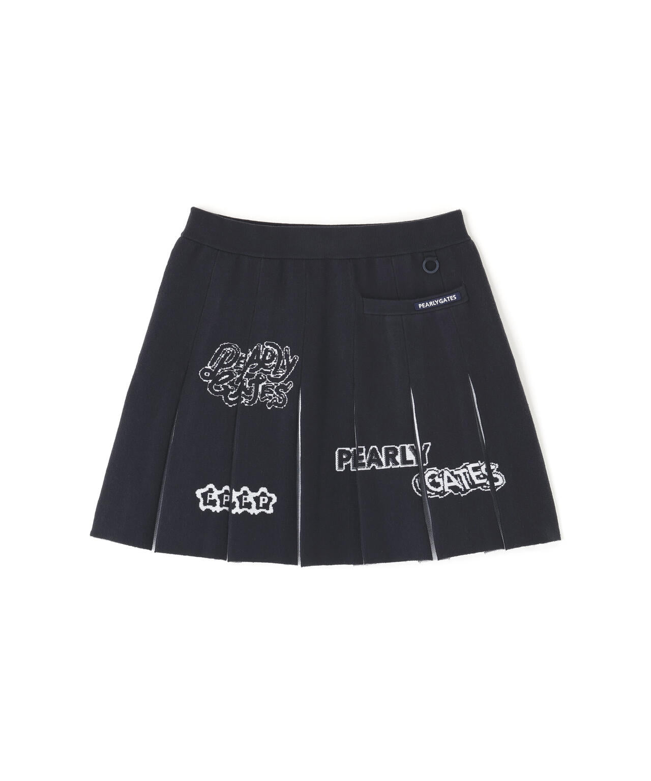 14GダブルJQ×ワッペン風ニットプリーツスカート