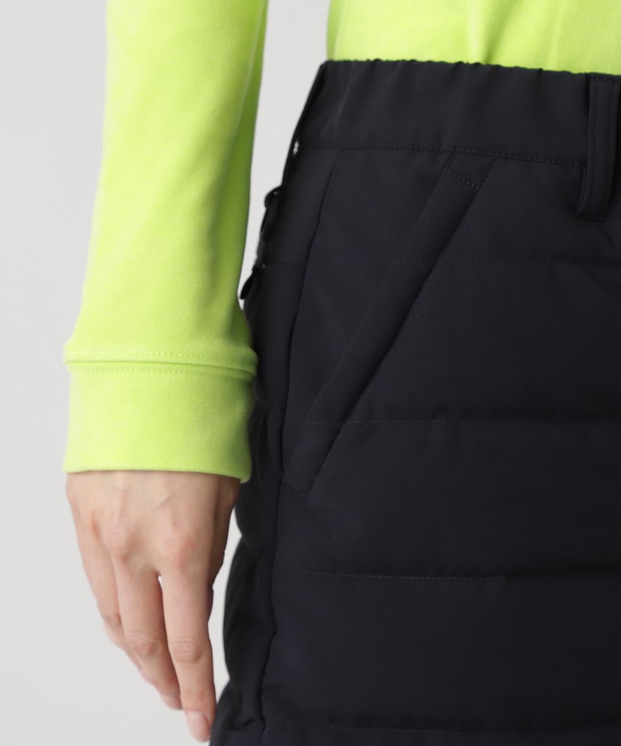 NyストレッチBIGリップストップ中綿スカート