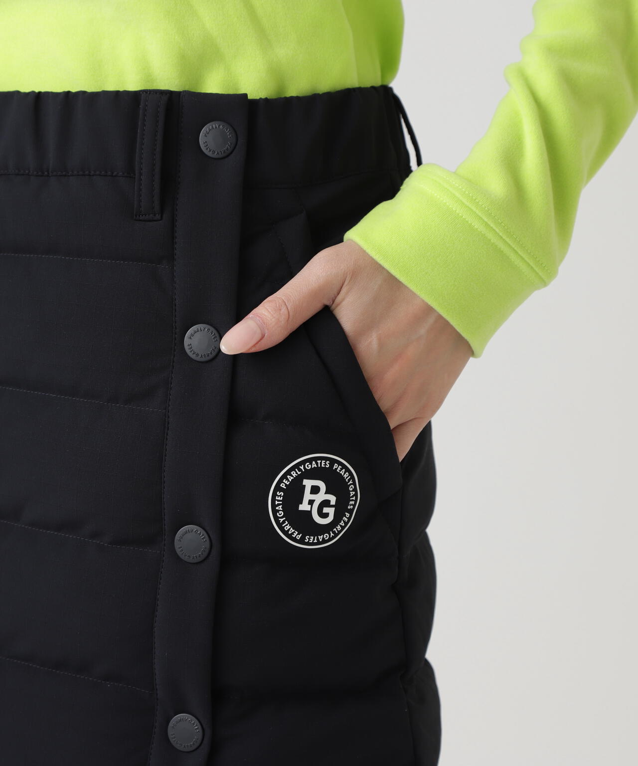 NyストレッチBIGリップストップ中綿スカート