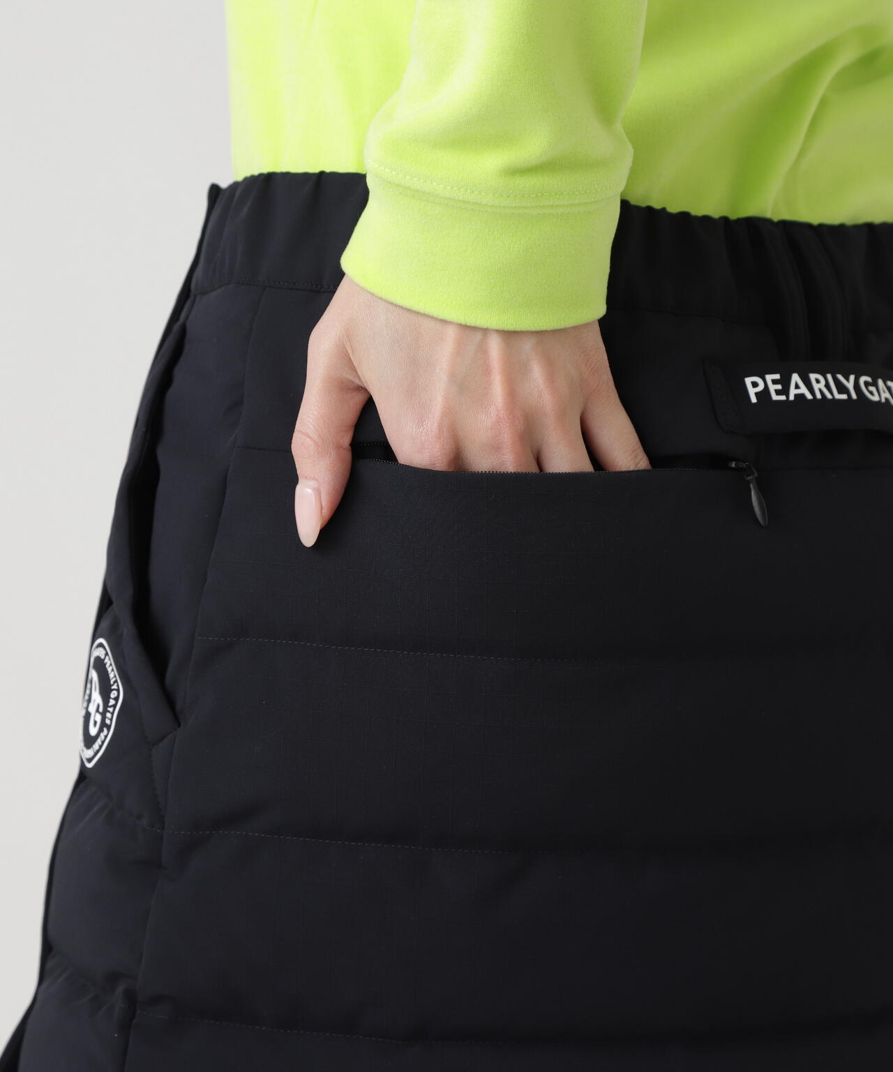 NyストレッチBIGリップストップ中綿スカート