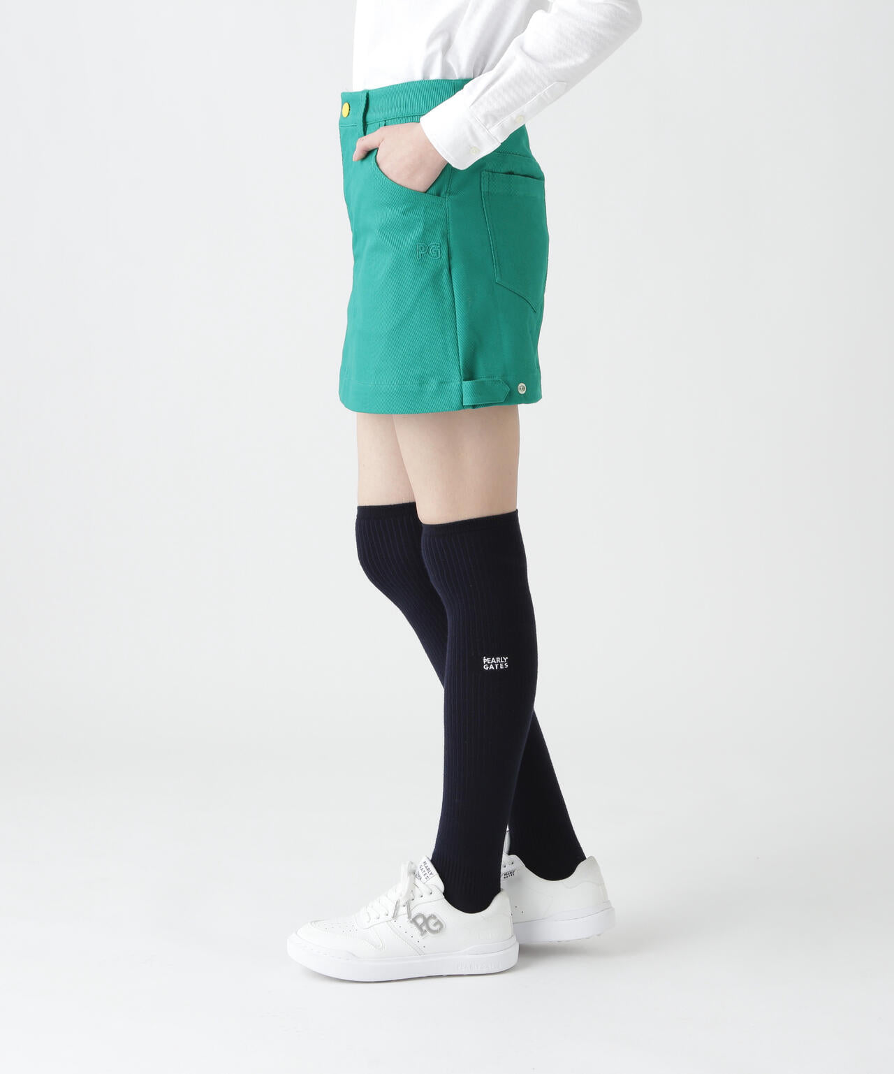 PG is PG C/Peストレッチカルゼ5ポケットスカート