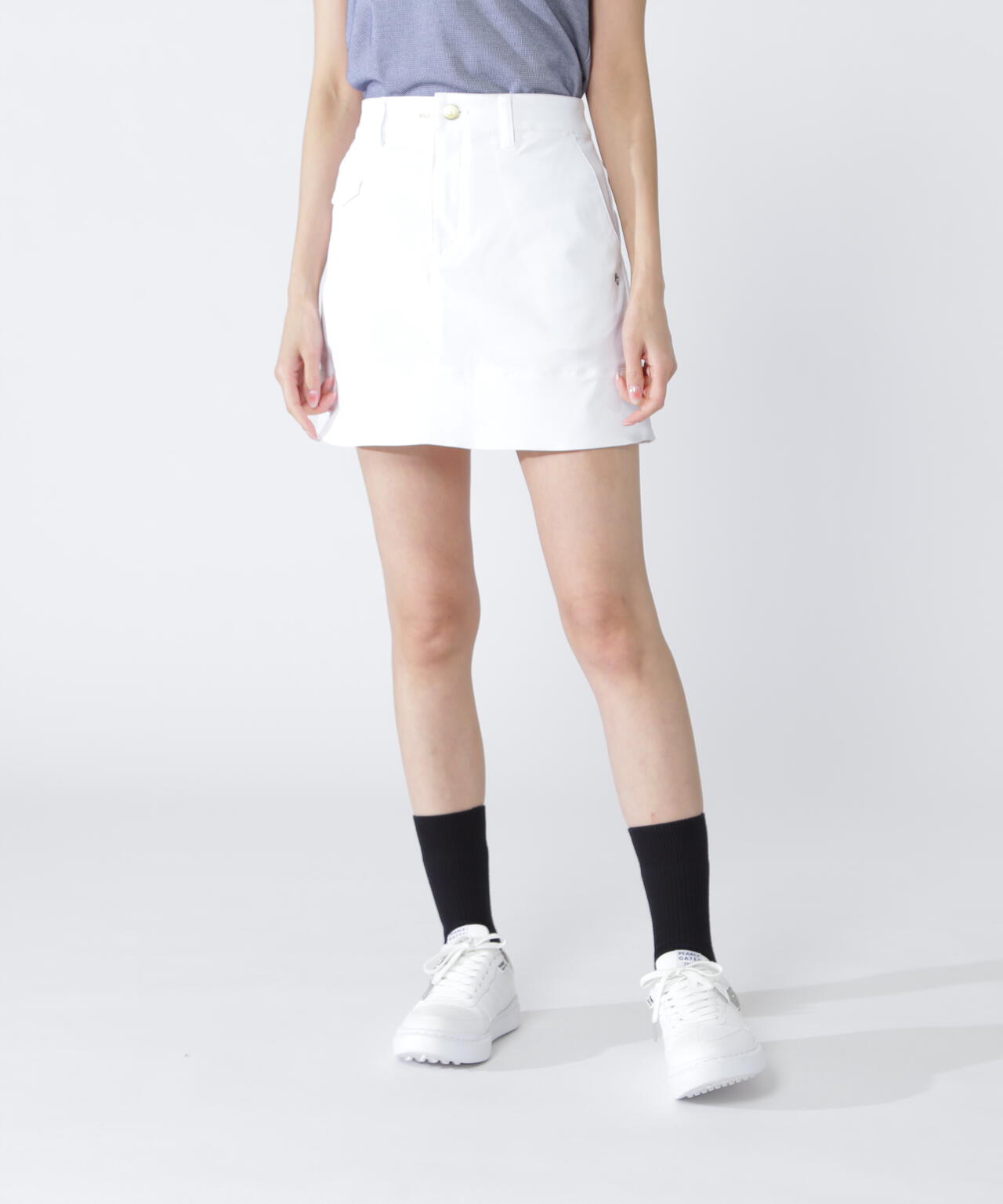 PEストレッチヘリンボーンスカート