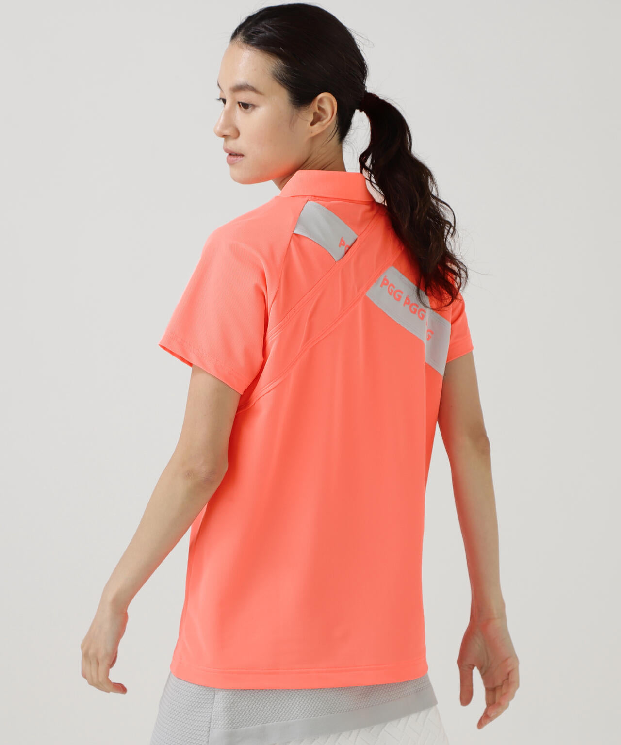【PGG】【直営店舗&公式オンライン限定】Nyストレッチマイクロメッシュ半袖ポロシャツ (LADIES)