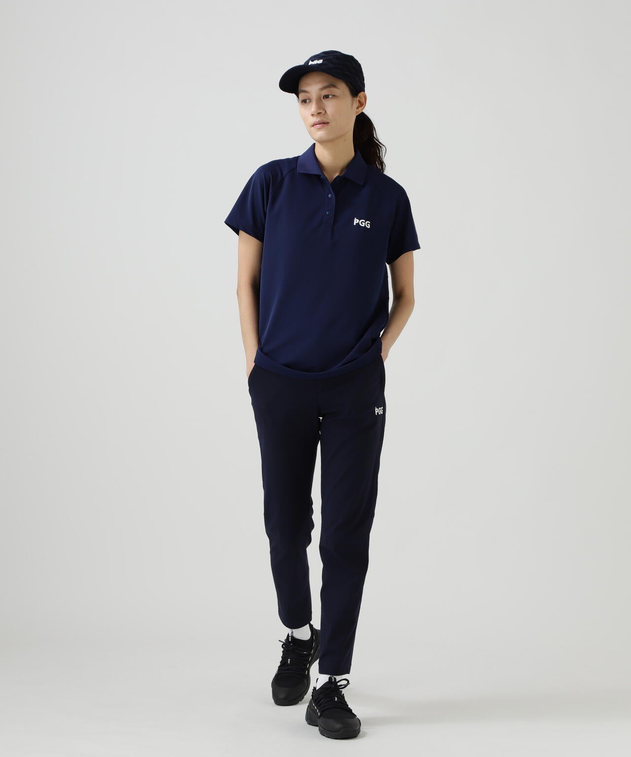 【PGG】【直営店舗&公式オンライン限定】Nyストレッチマイクロメッシュ半袖ポロシャツ (LADIES)