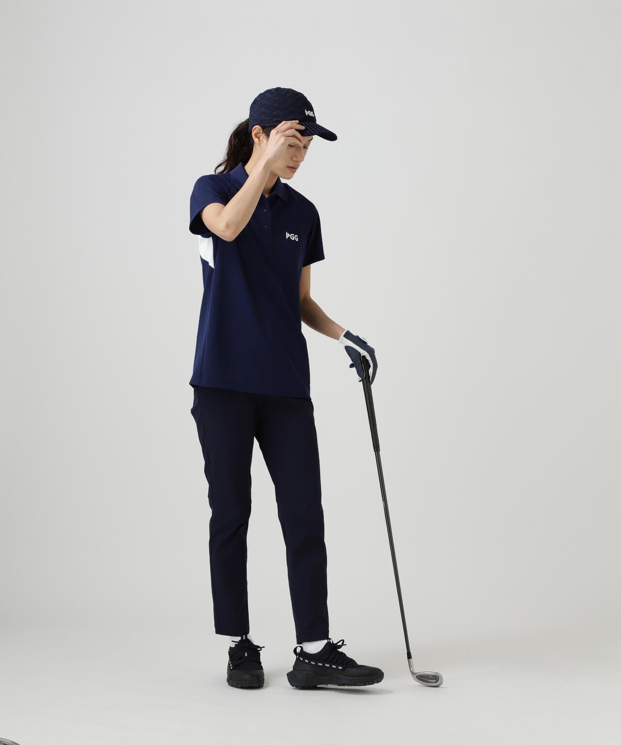【PGG】【直営店舗&公式オンライン限定】Nyストレッチマイクロメッシュ半袖ポロシャツ (LADIES)