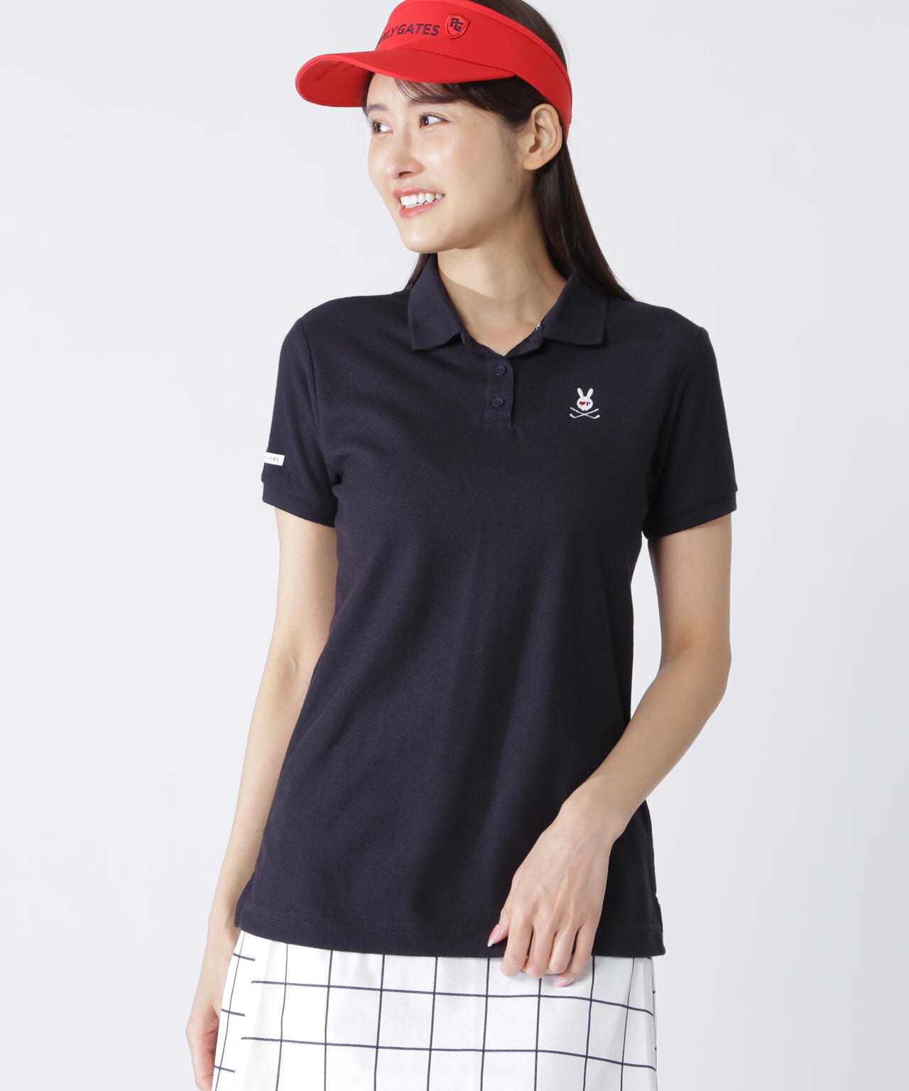 スカルラビットT/Cカノコ半袖ポロシャツ