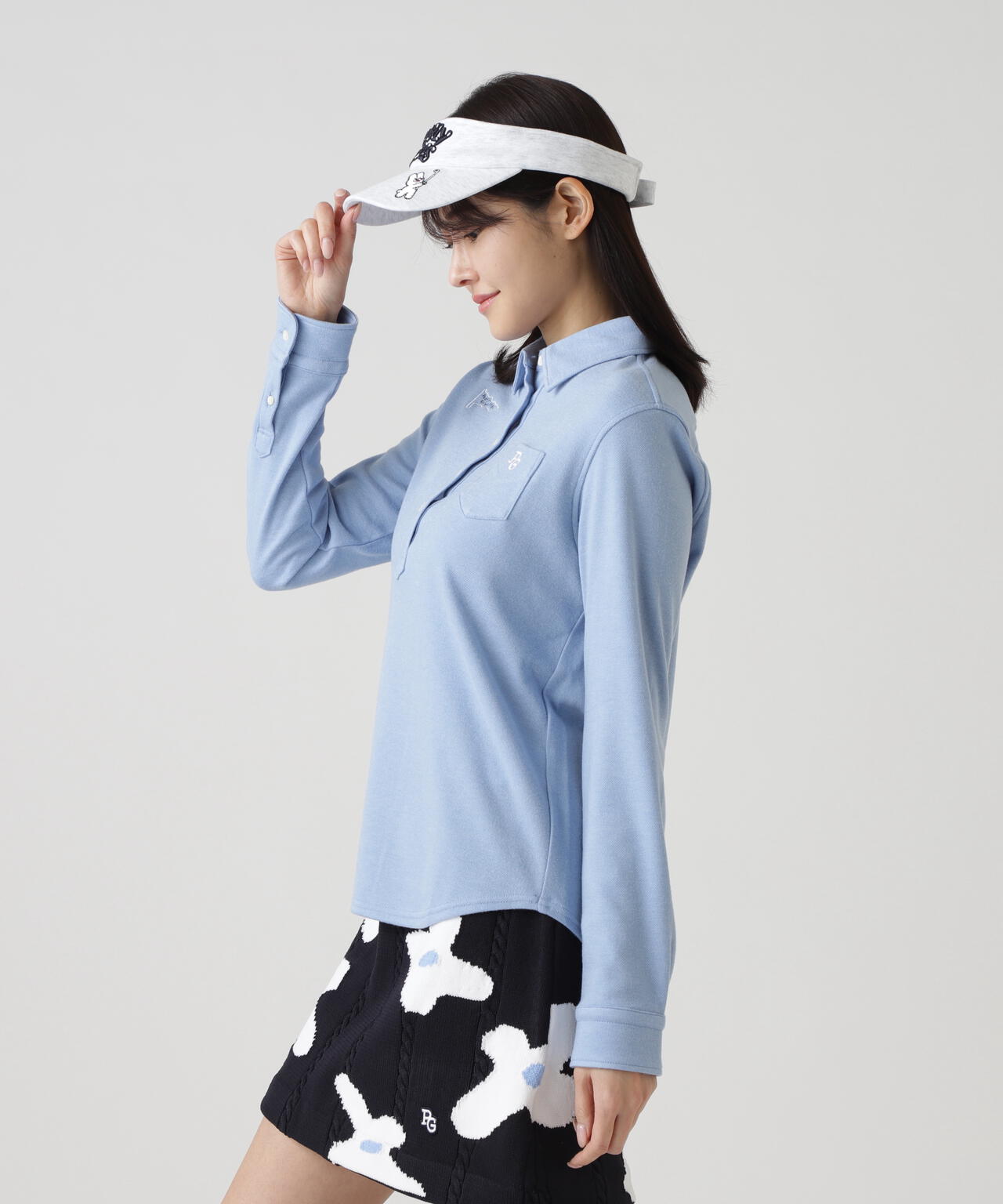 ソリストヒートストレッチ鹿の子スムース起毛長袖カットソープルオーバー