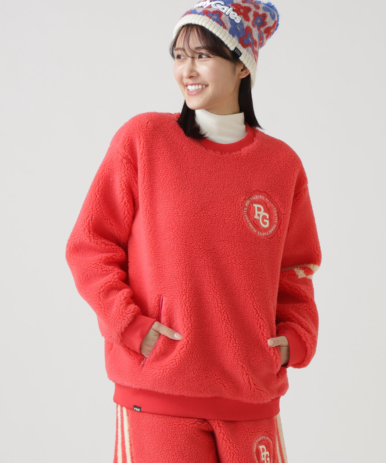 ハイパイルボアパネルJQクルーネックカットソー