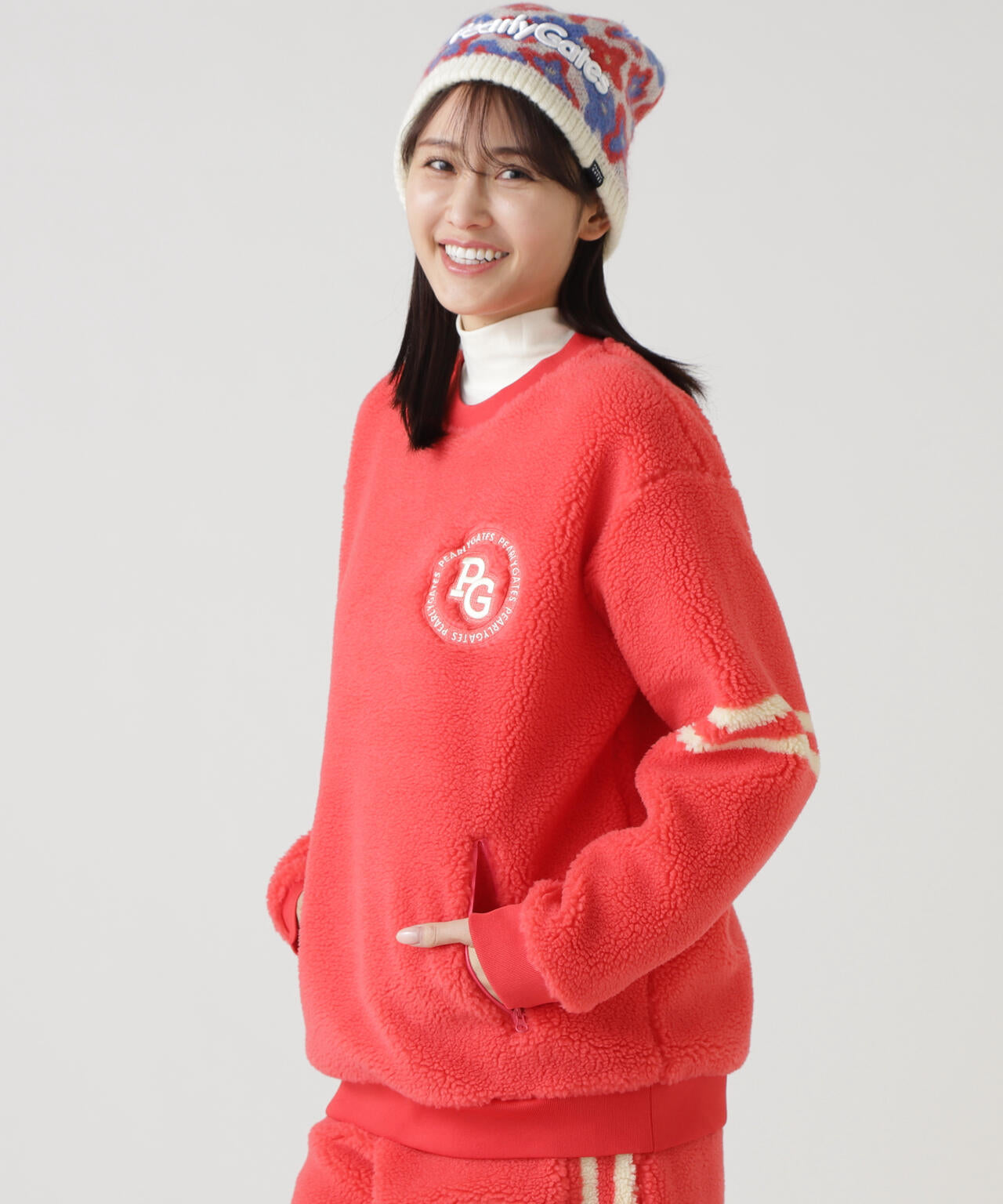 ハイパイルボアパネルJQクルーネックカットソー