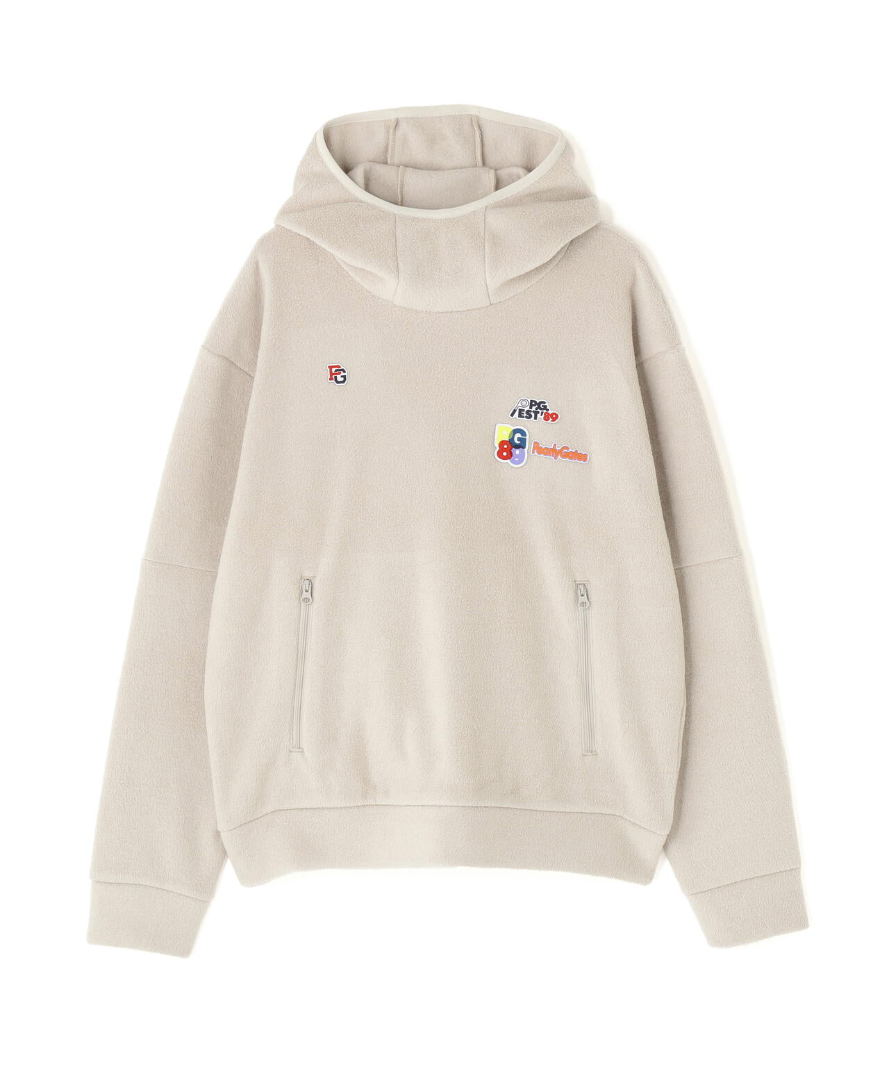 レーヨンブレンドストレッチフリースフーディプルオーバー