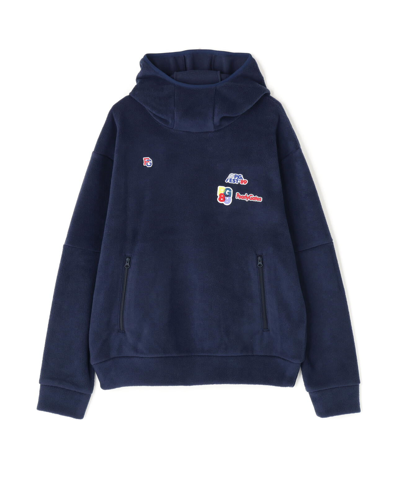 レーヨンブレンドストレッチフリースフーディプルオーバー